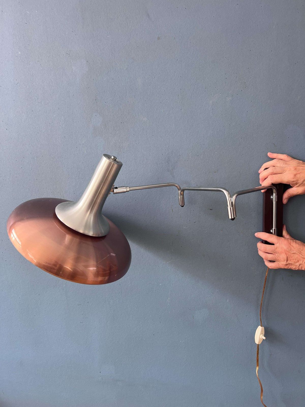 photo for sale Vintage Lakro scharnierende wandlamp, Space Age