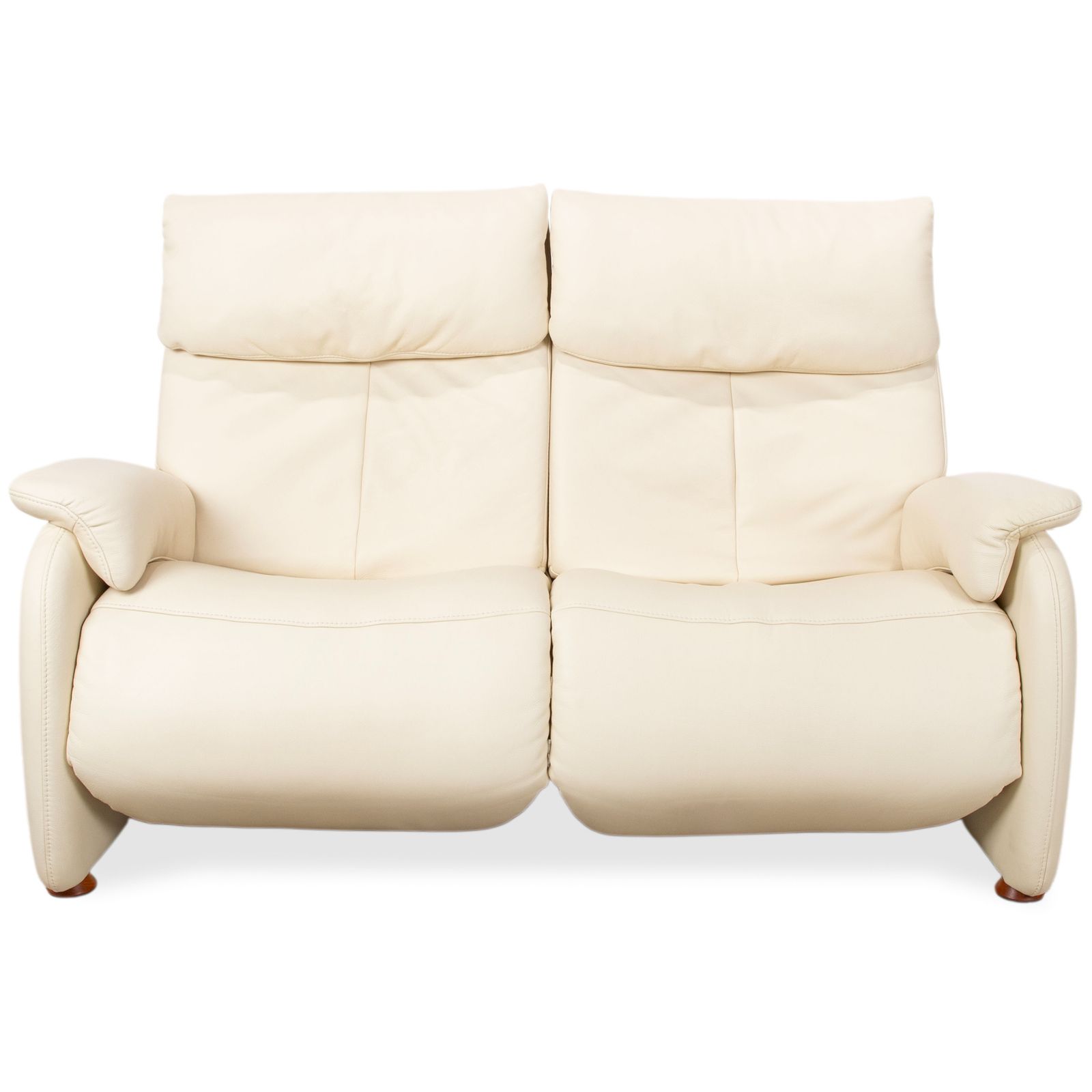Canapé 3 places Himolla Halifax en cuir crème beige sable, fonction manuelle