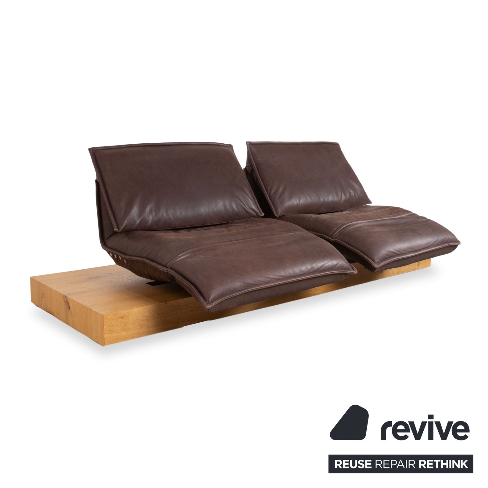 Koinor Free Motion Edit 3 Leather Two Seater Brown Electric Function Sofa photo Meubels