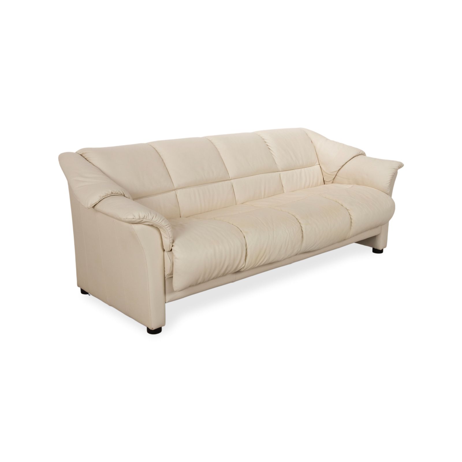 Canapé 4 places Stressless Oslo en cuir, blanc crème coquille d'œuf photo for sale
