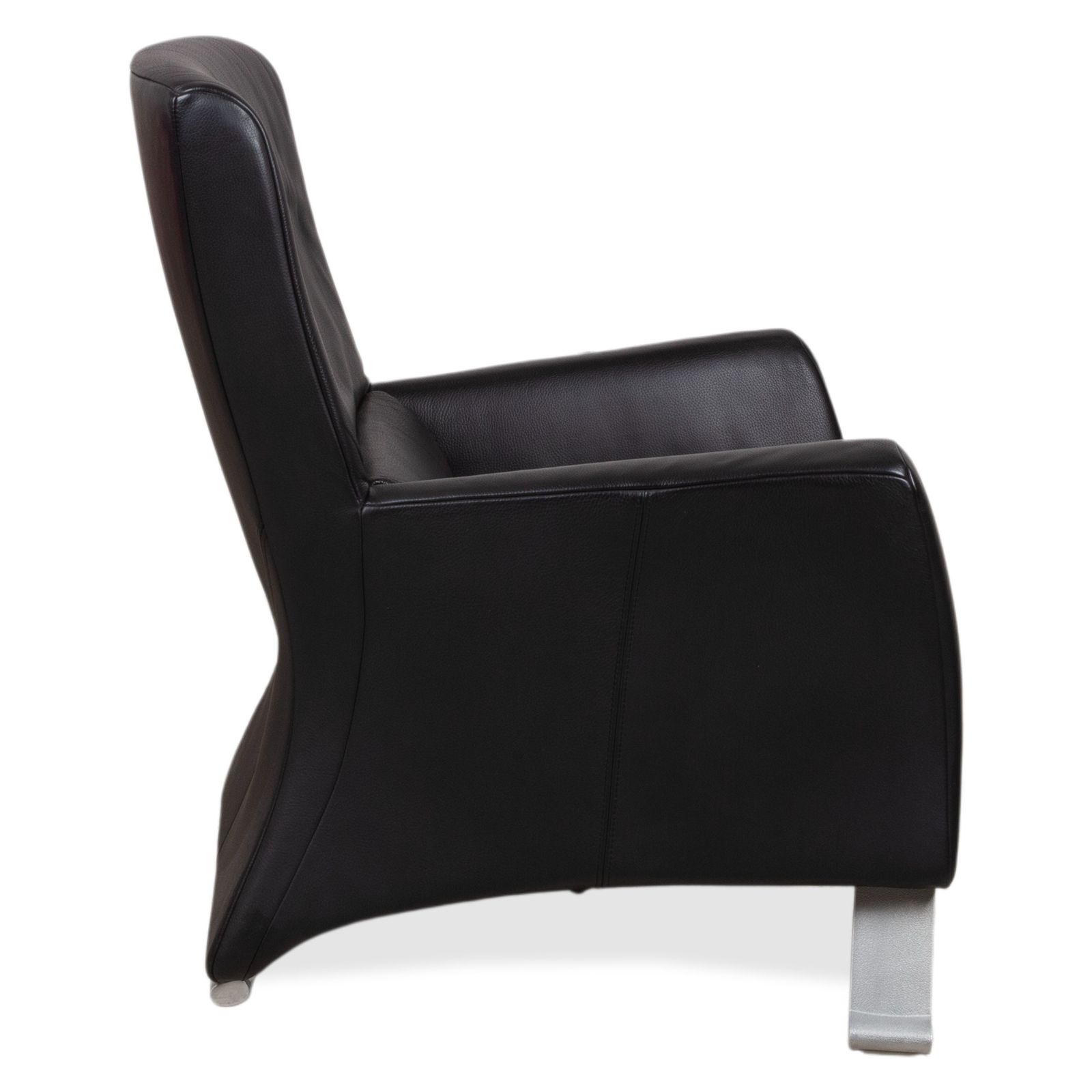 Fauteuil Rolf Benz 322 en cuir et métal, noir photo vintage