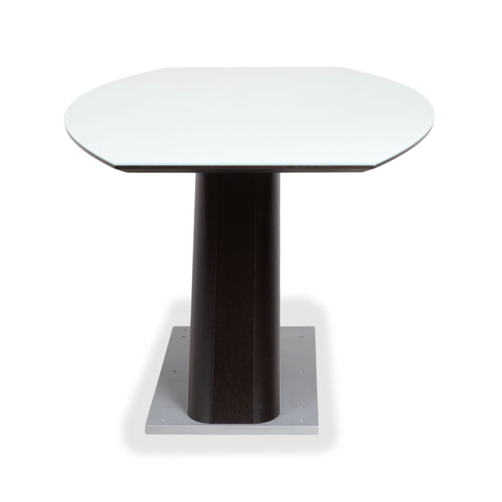 photo furniture Musterring Rosario Wood Glass Metal Dining Table Ice Blue Grey Black