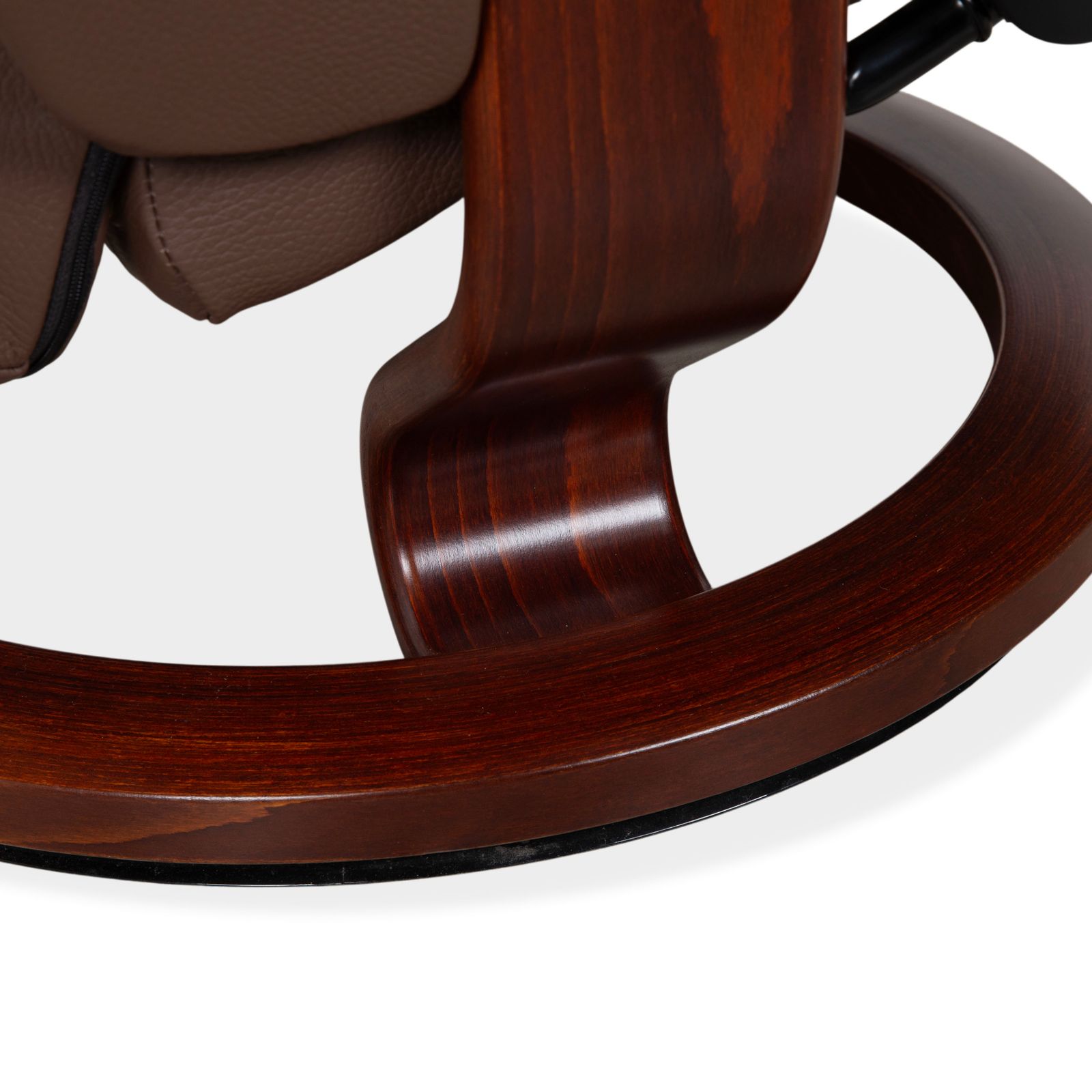 Fauteuil relax Stressless Vision en cuir brun, bois brun foncé, fonction manuelle photo buy