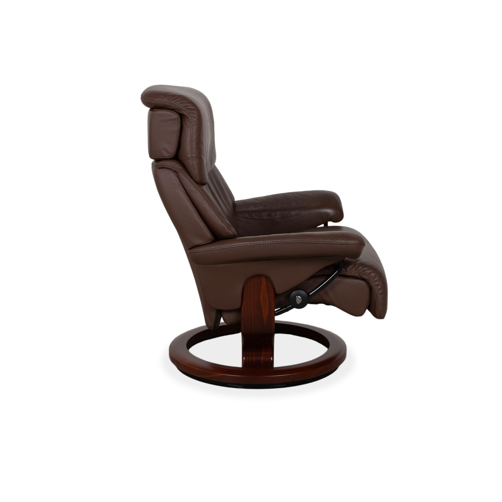 photo for sale Fauteuil relax Stressless Vision en cuir brun, bois brun foncé, fonction manuelle
