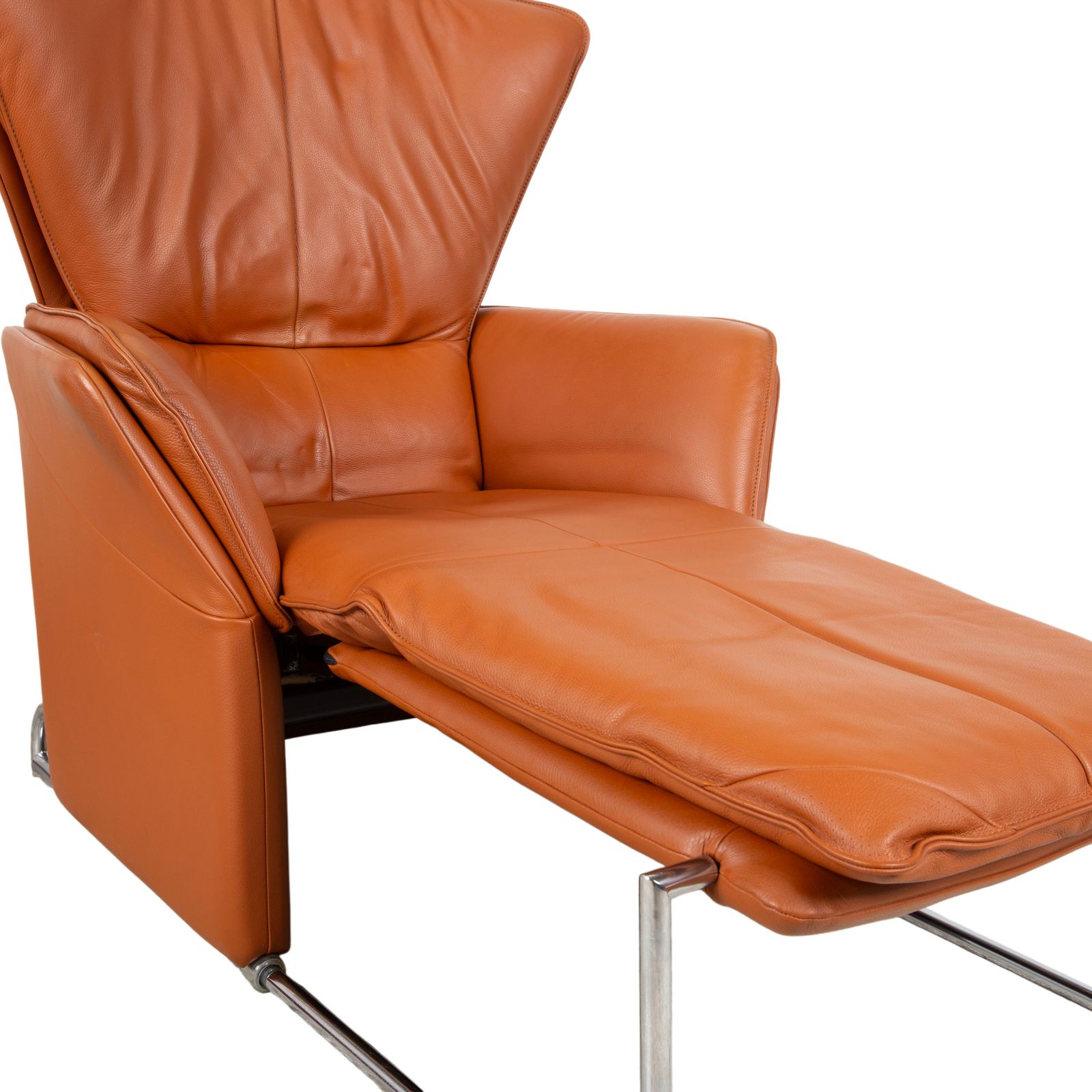 Fauteuil FSM Unus en cuir et chrome, cognac, fonction manuelle photo buy