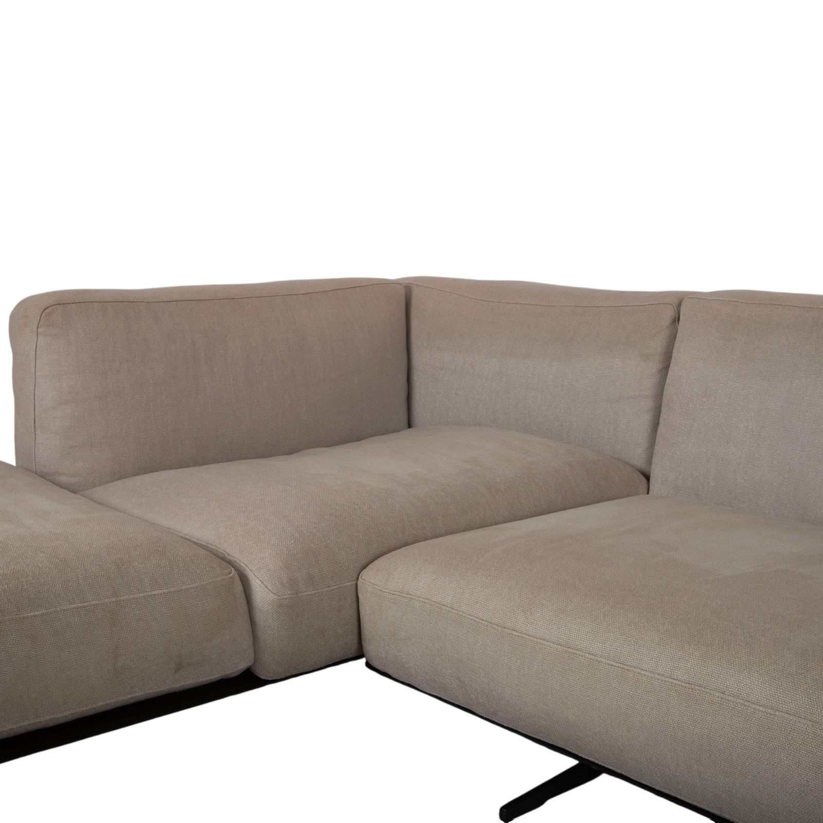 Canapé d'angle Flexform Soft Dream en tissu beige crème, par Antonio Citterio photo vinterior