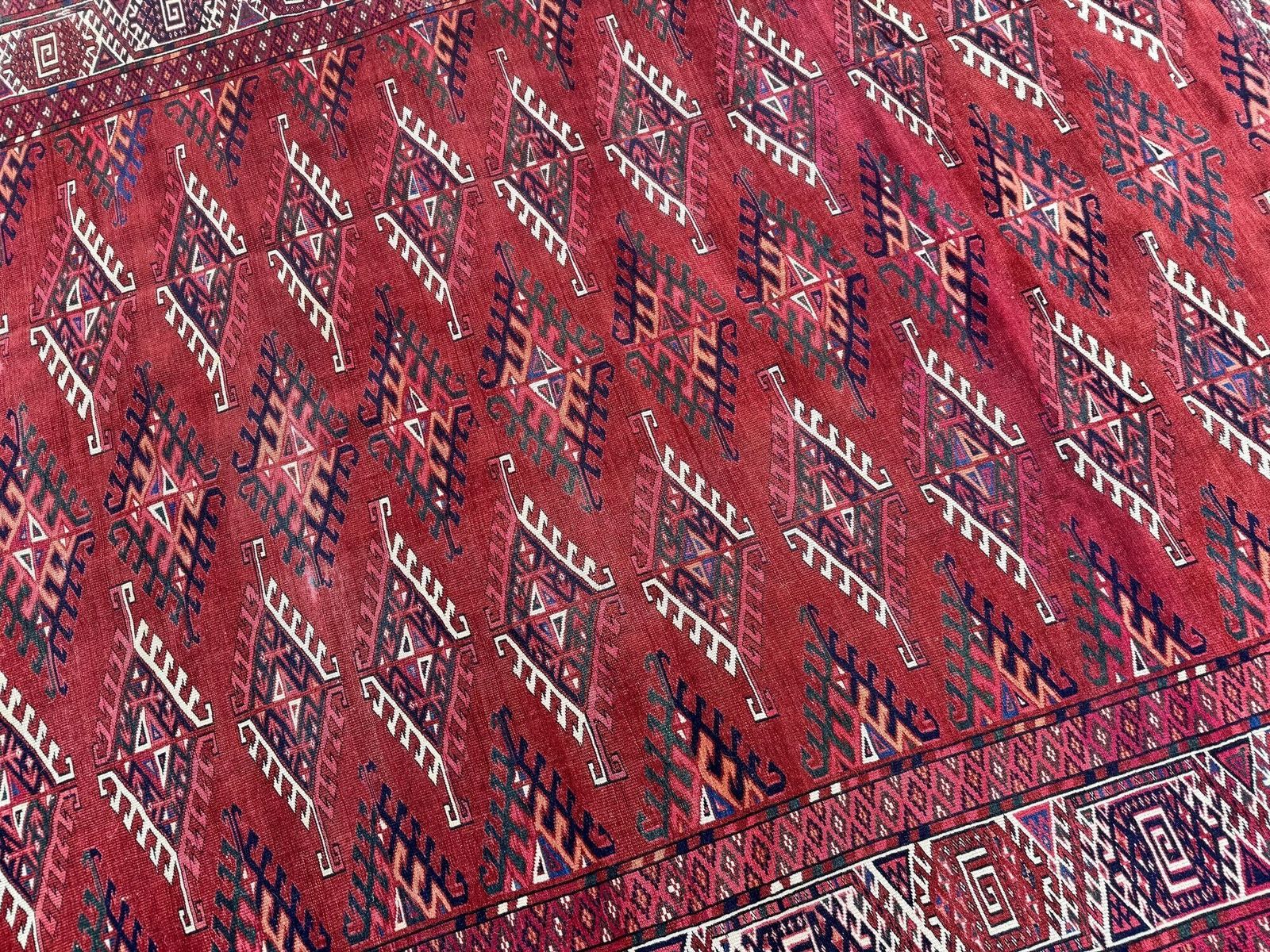 Textiel Antiek Turkmeens Yomut tapijt 2,98 m x 1,94 m photo
