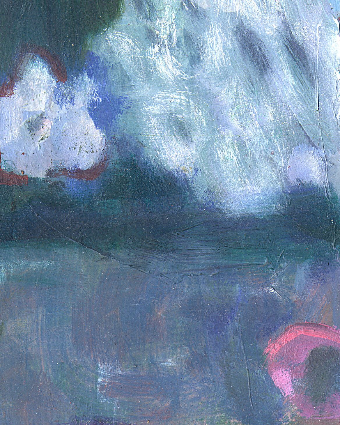 Eigentijds bloemenschilderij, olie op doek photo Kunst
