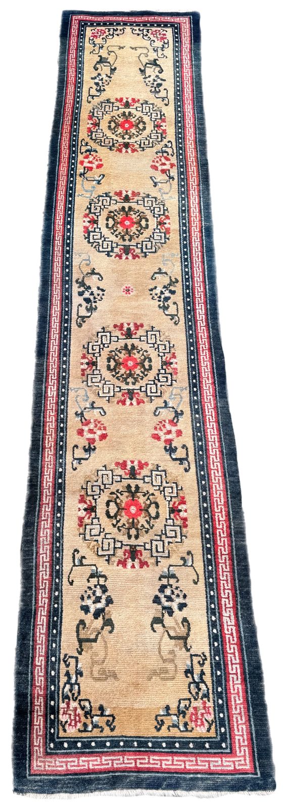 Antique Tibetan Runner 4.03m X 0.81m photo furniture