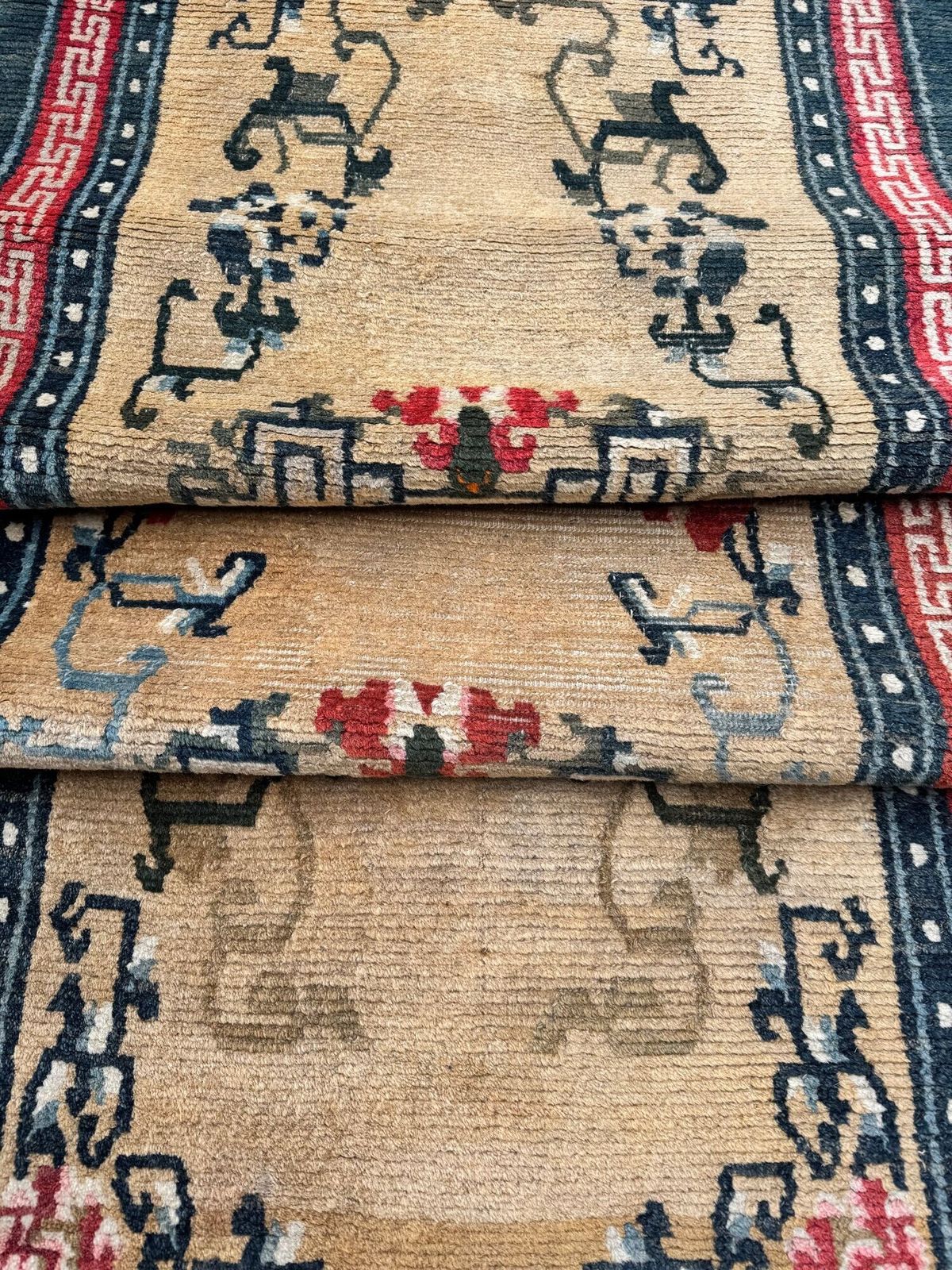 Textiles Antique Tibetan Runner 4.03m X 0.81m photo