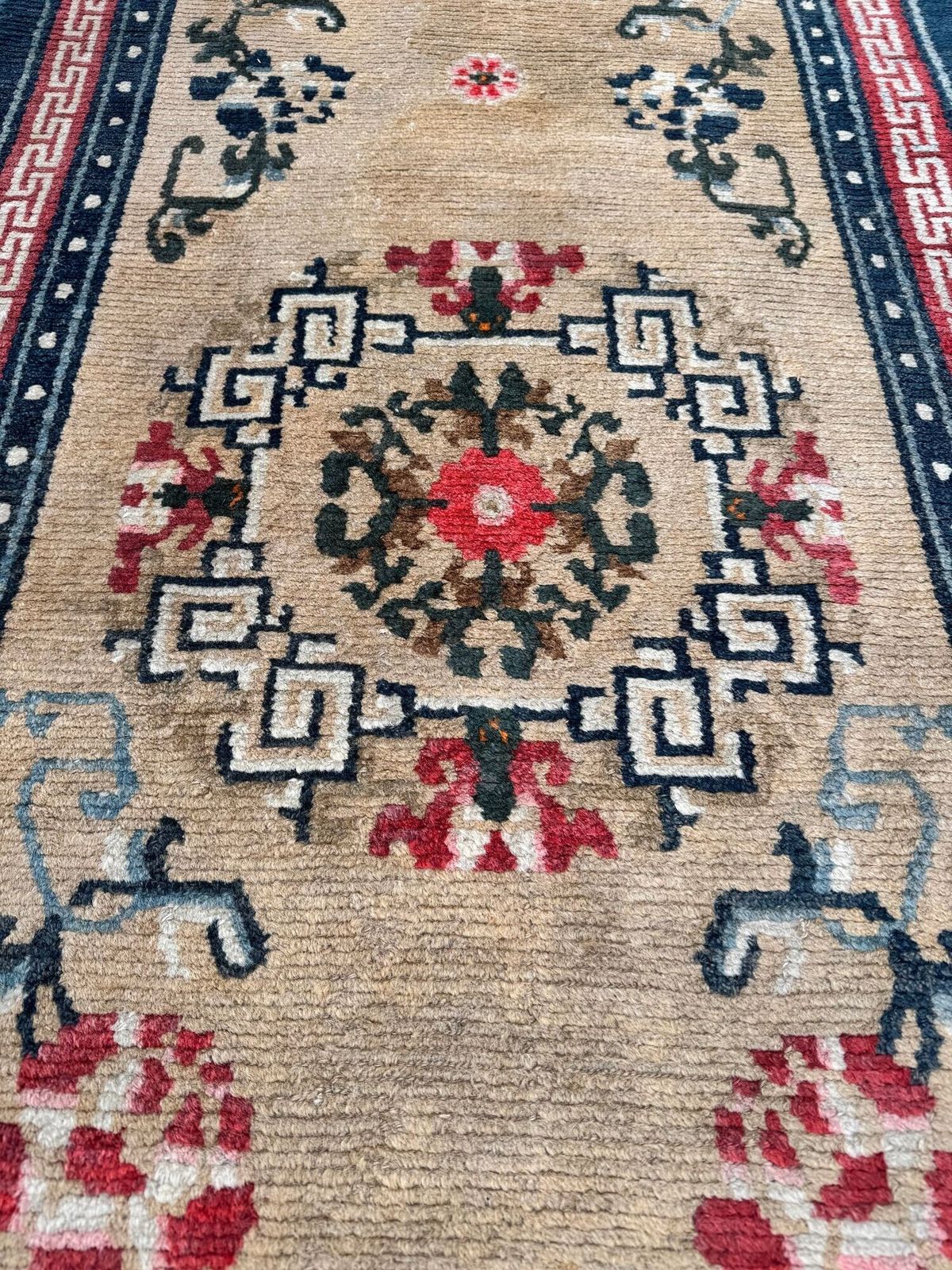 photo vinterior Antique Tibetan Runner 4.03m X 0.81m