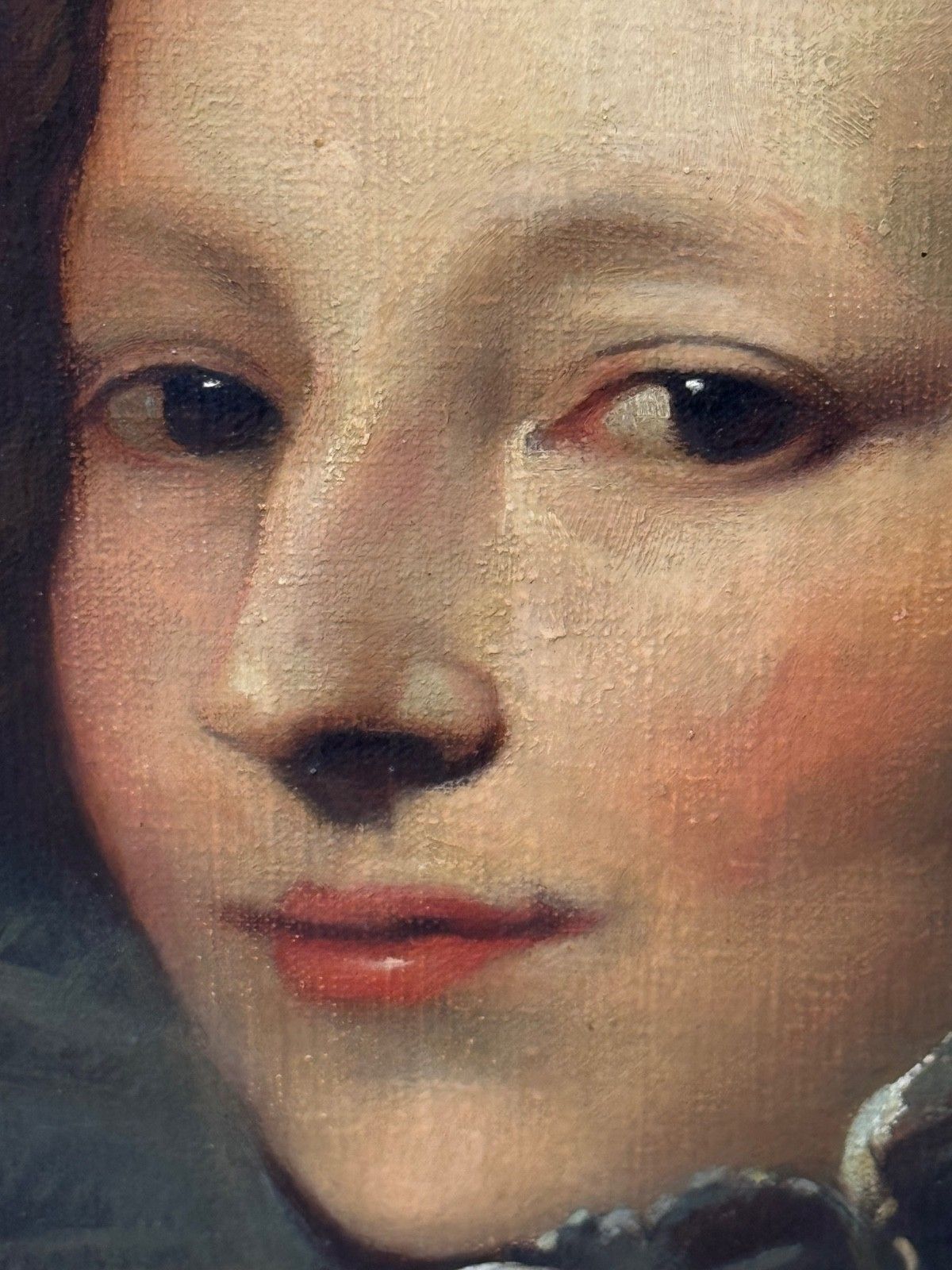 Antiek olieverf portret van Marchesa Elena Grimaldi Cattaneo naar Anthony Van Dyck photo vinterior