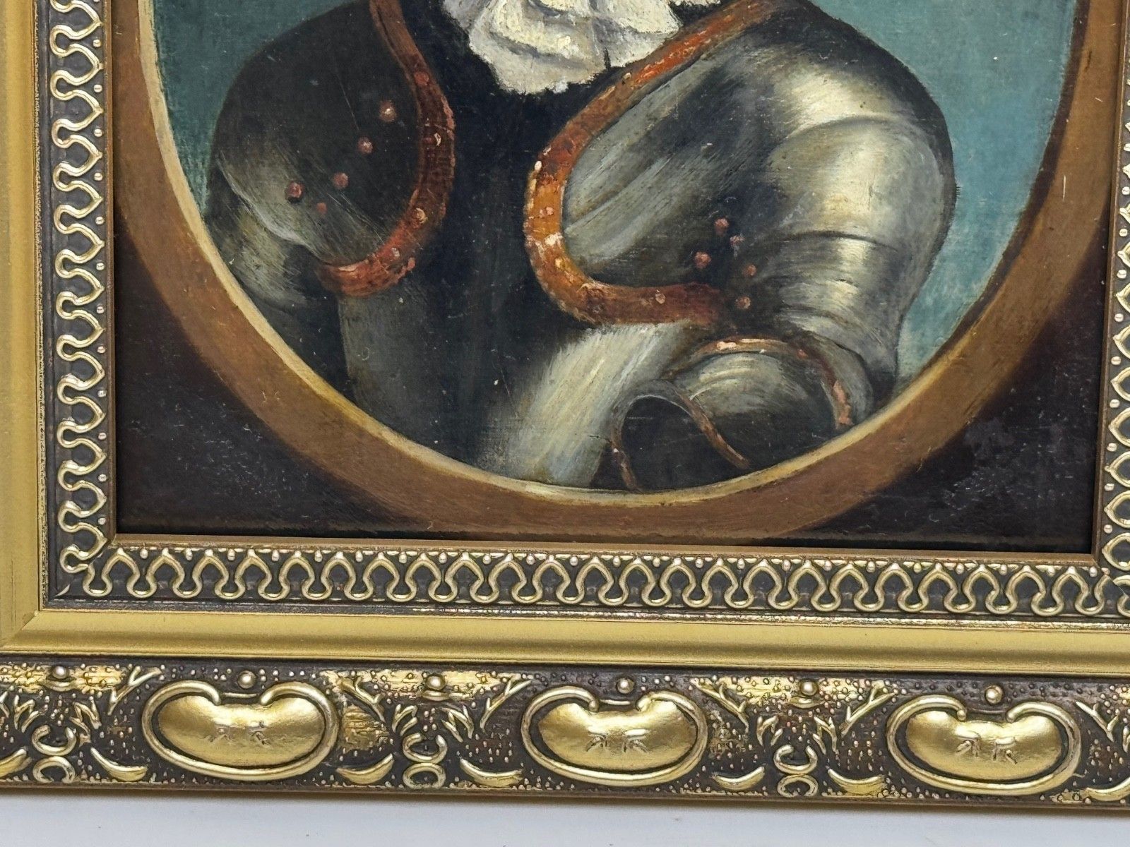 photo furniture Olieverf portret generaal John Lambert in harnas, commandant New Model Army, 19e eeuw
