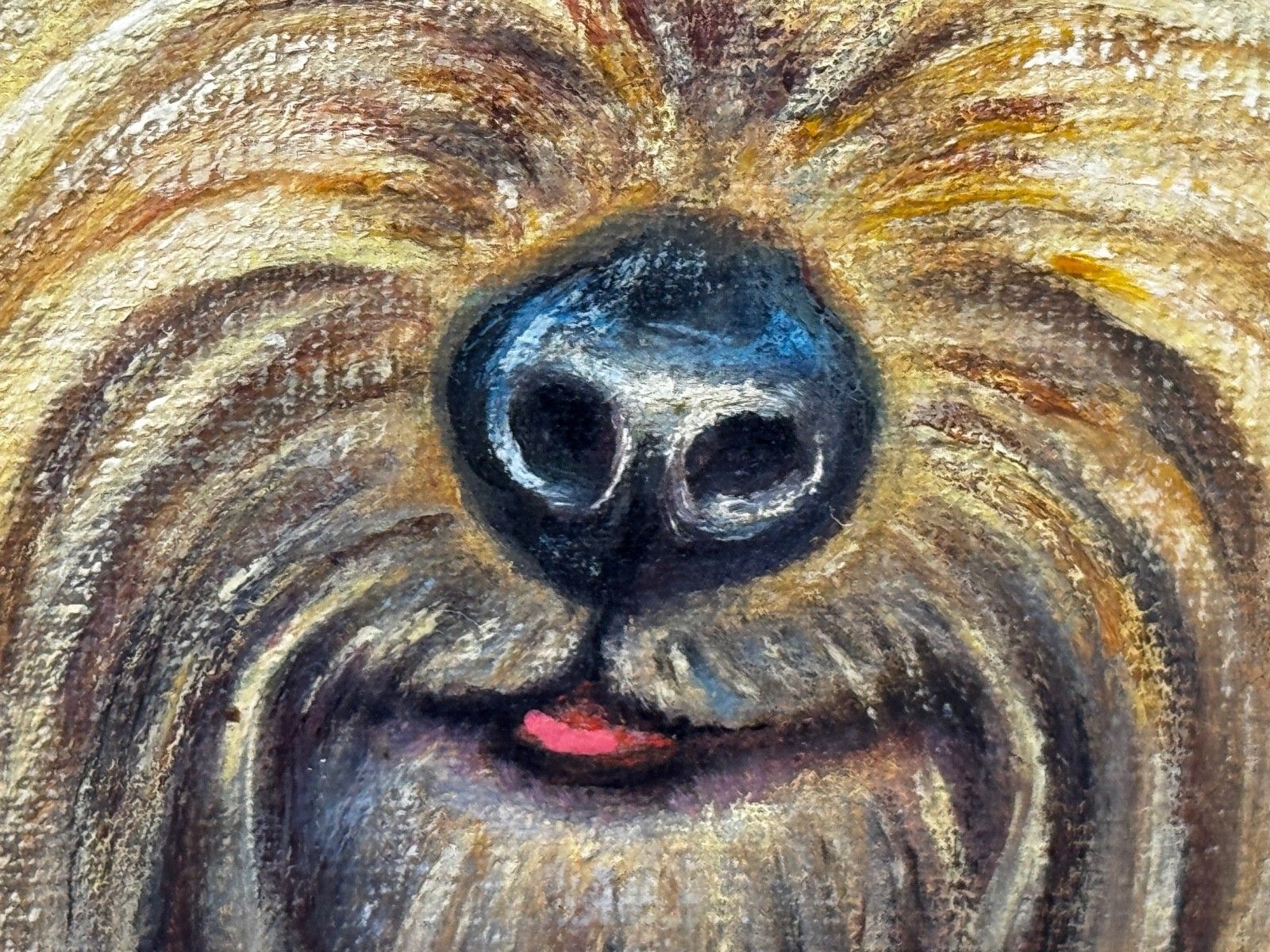 Kunst Olieverfschilderij Duchess, een Yorkshire Terrier, in de stijl van John Emms photo