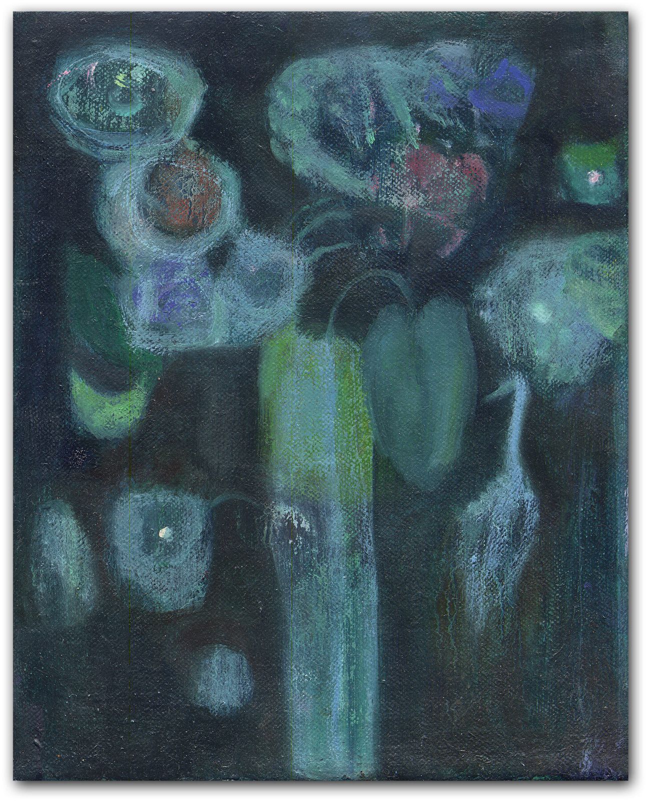 Intens semi-abstract hedendaags olieverfschilderij op doek photo furniture