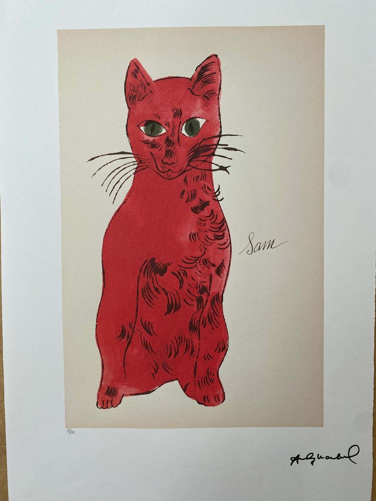 After Andy Warhol, Sam , 1980s, Lithograph photo furniture