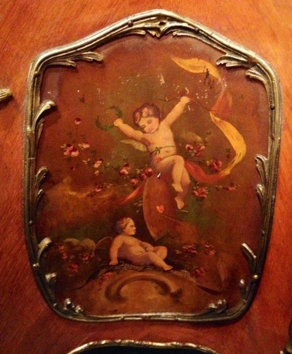 A Stunning Antique Kingwood French Bombe Vernis Martin Display Cabinet photo vinterior