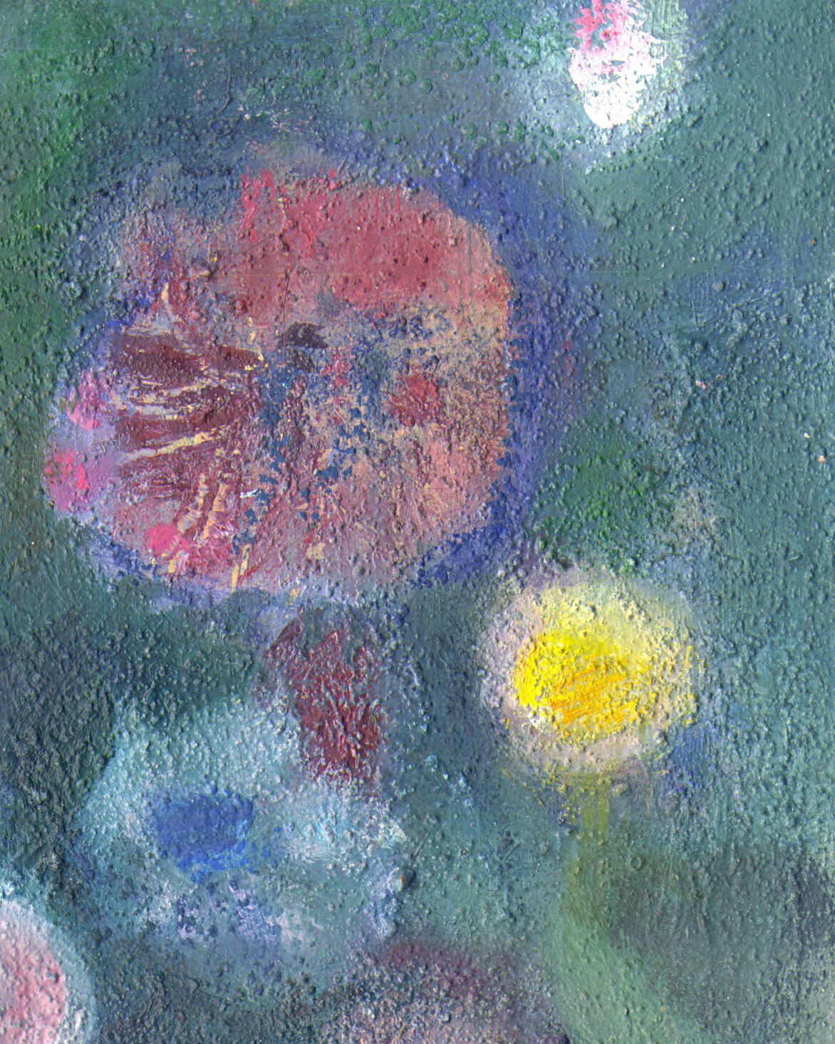 Fine Semi Abstract Contemporary Floral Still Life Painting photo for sale