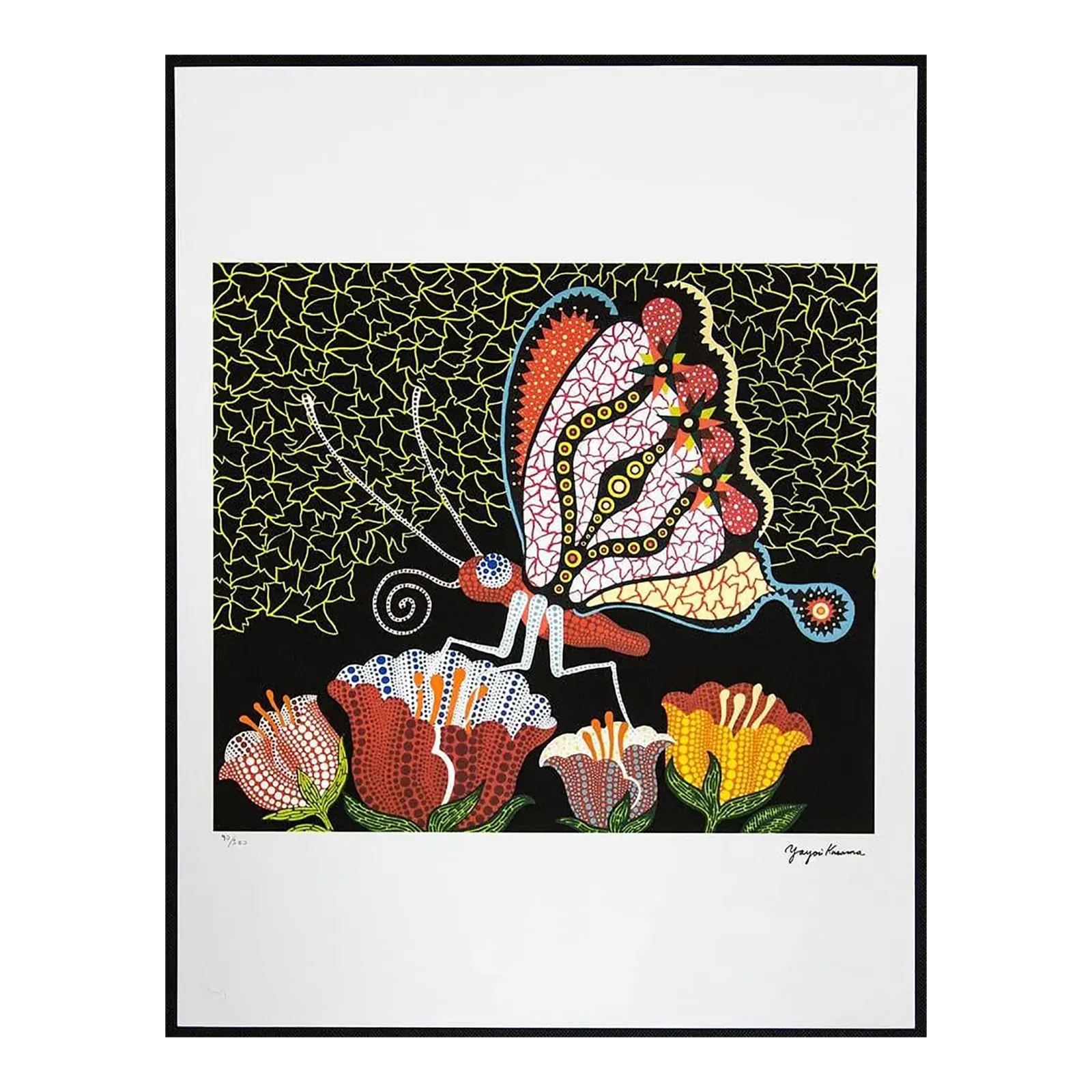 Naar Yayoi Kusama, Flower Garden, lithografie, jaren 1990