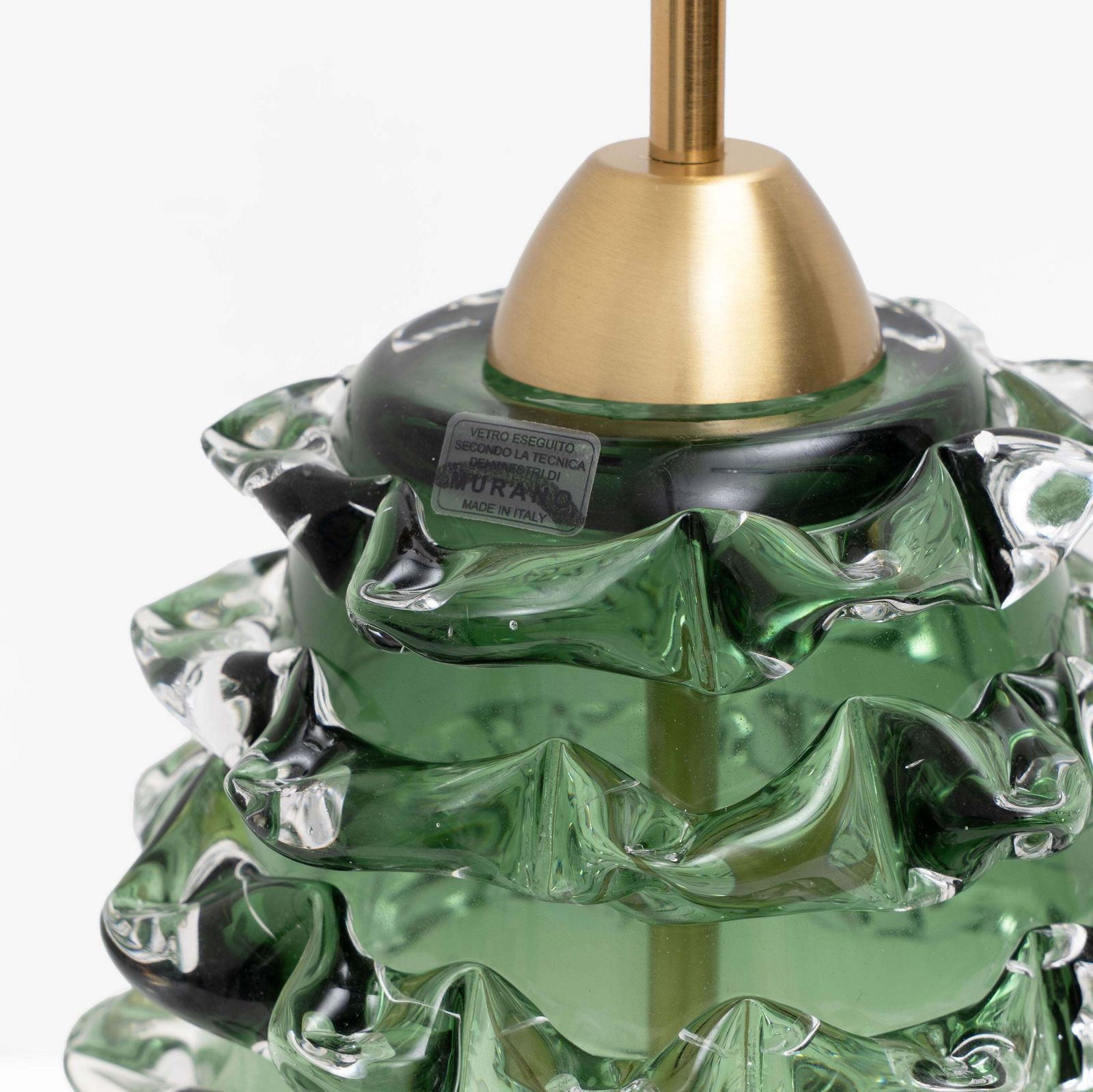 Paar Groene Rostrato Murano Glazen Tafellampen photo 3168.0