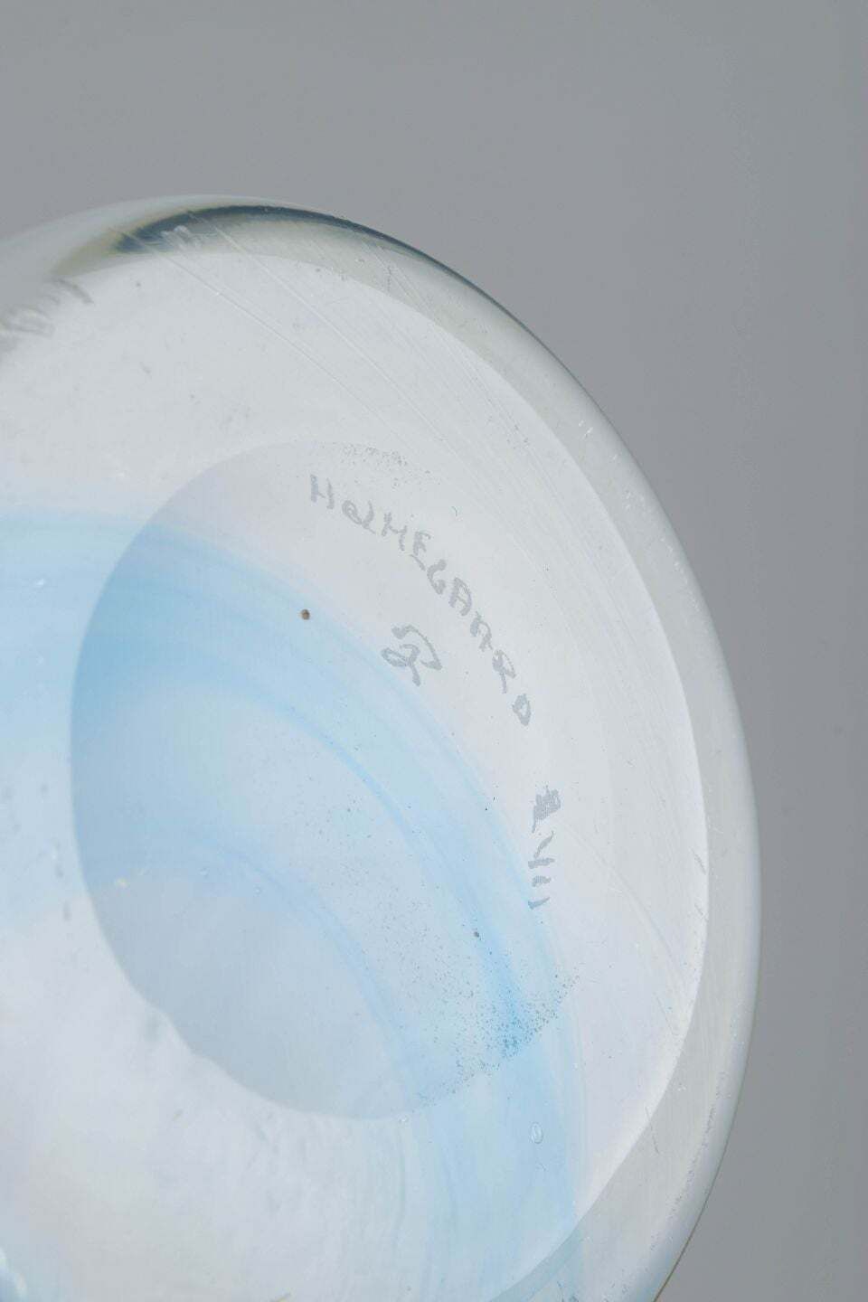 Vase en verre soufflé Holmegaard, série « Cascade », par Per Lütken, années 1970 photo Décoration