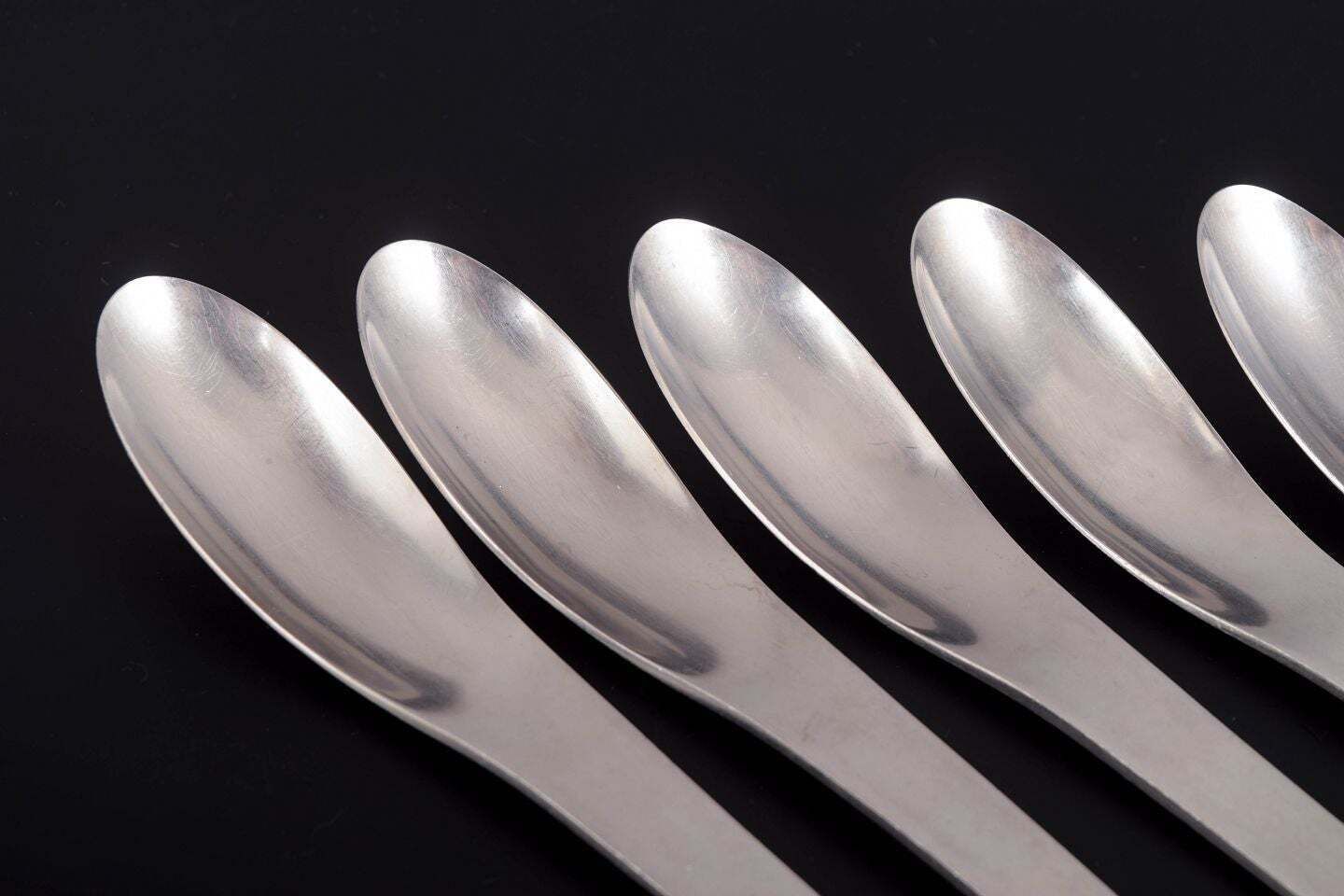 Arne Jacobsen For Anton Michelsen. Set Of Five Dinner Spoons In Stainless Steel. photo furniture