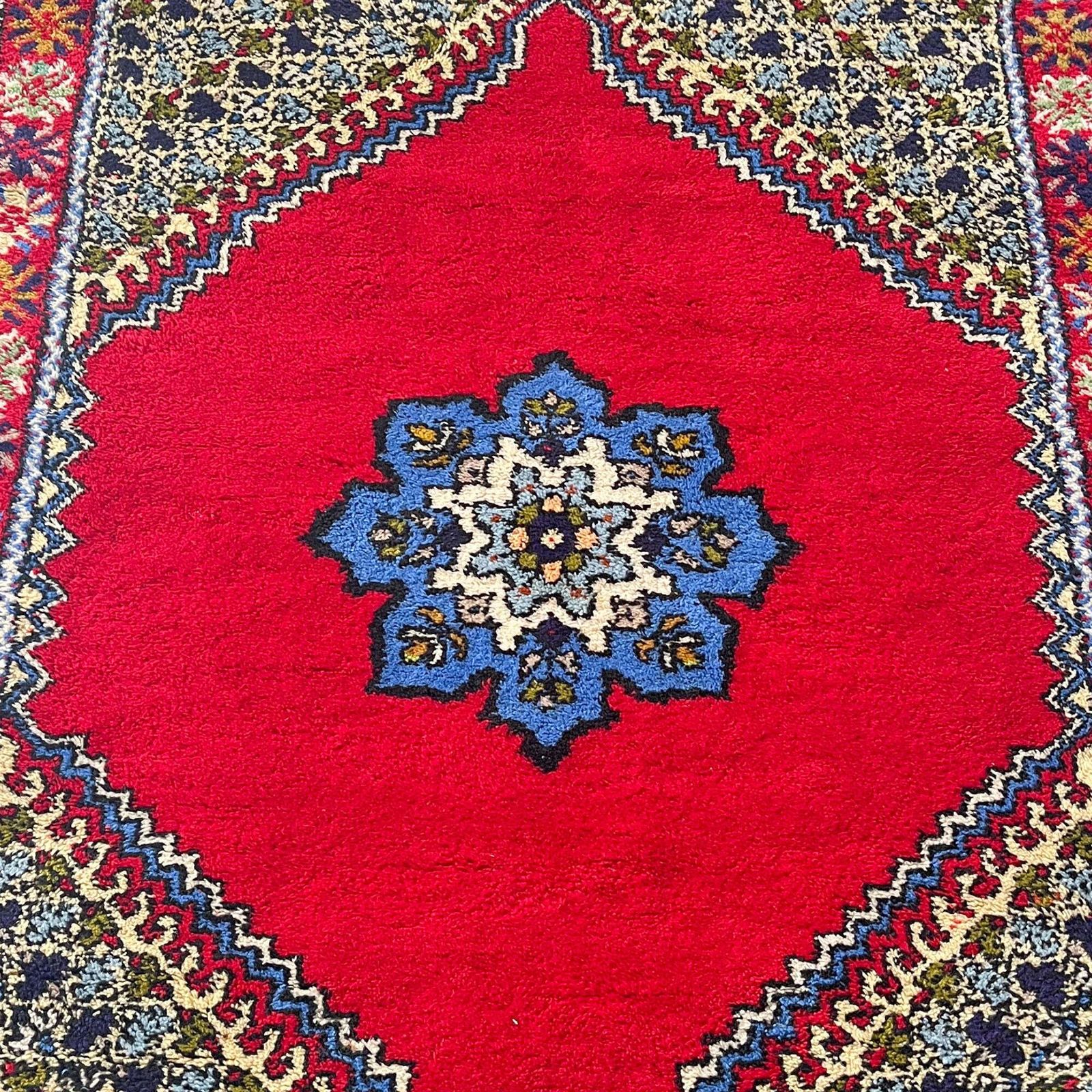 Vintage Hand Knotted Moroccan Berber Wool Rug   180 × 123 Cm photo for sale