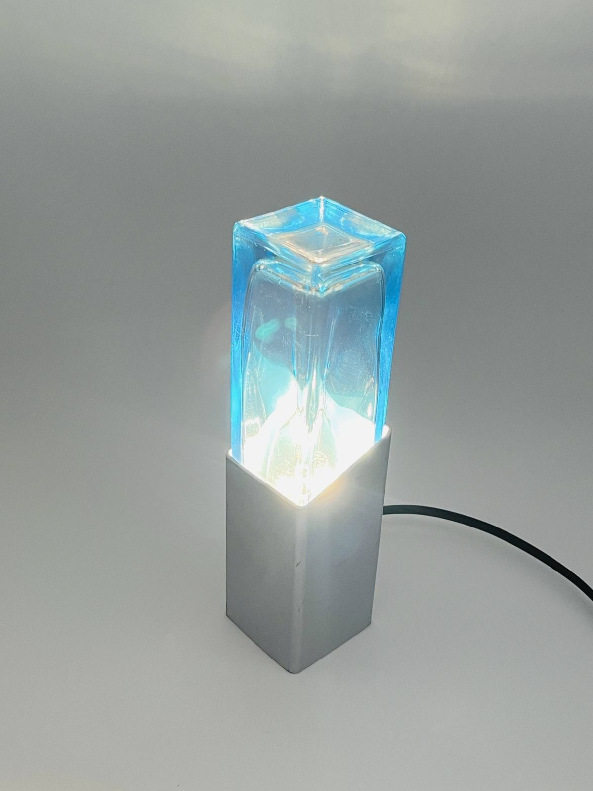photo furniture Space Age Glass Block Lamp Murano 1970