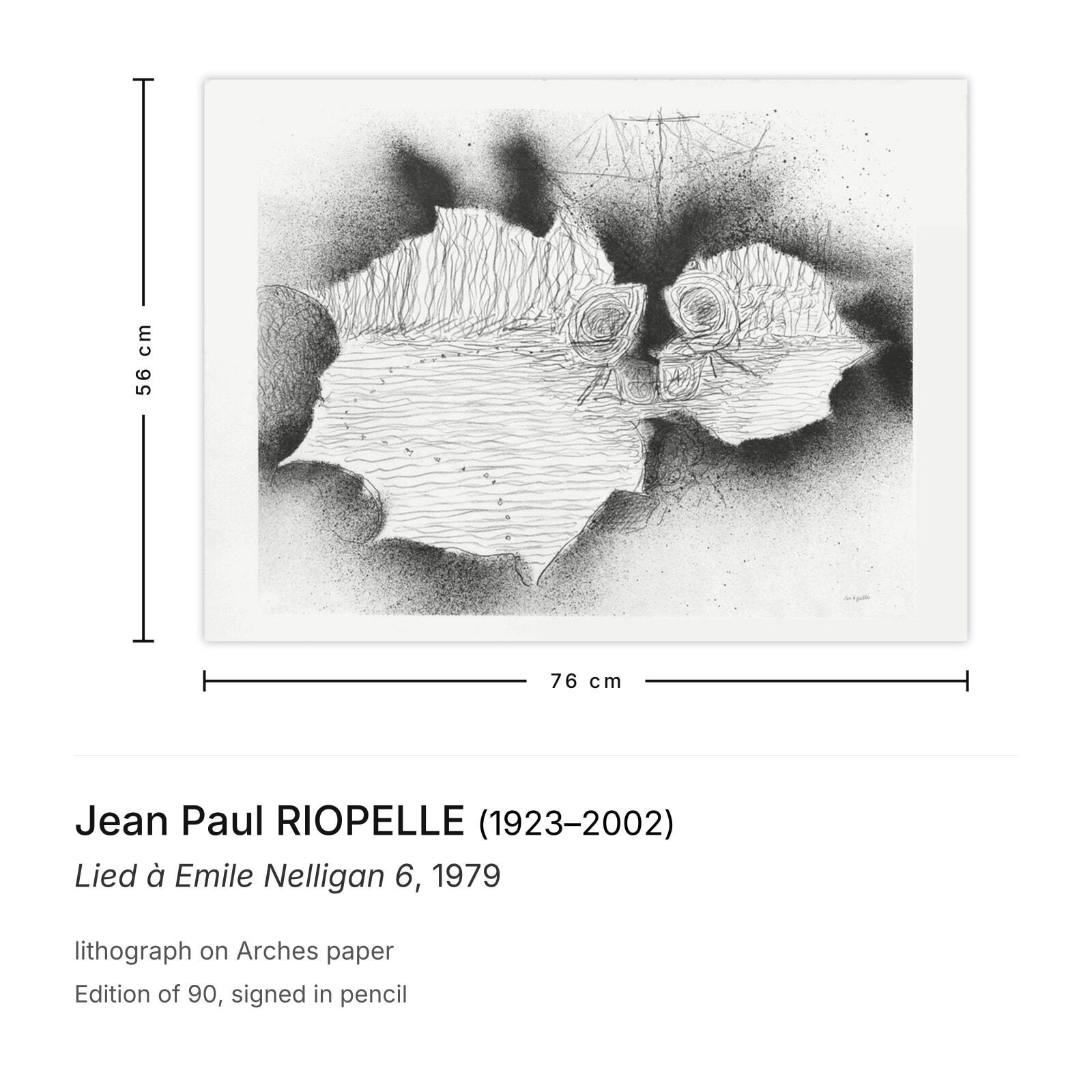 Jean Paul Riopelle Gesigneerde Lithografie Lied à Emile Nelligan 6 1979 photo furniture