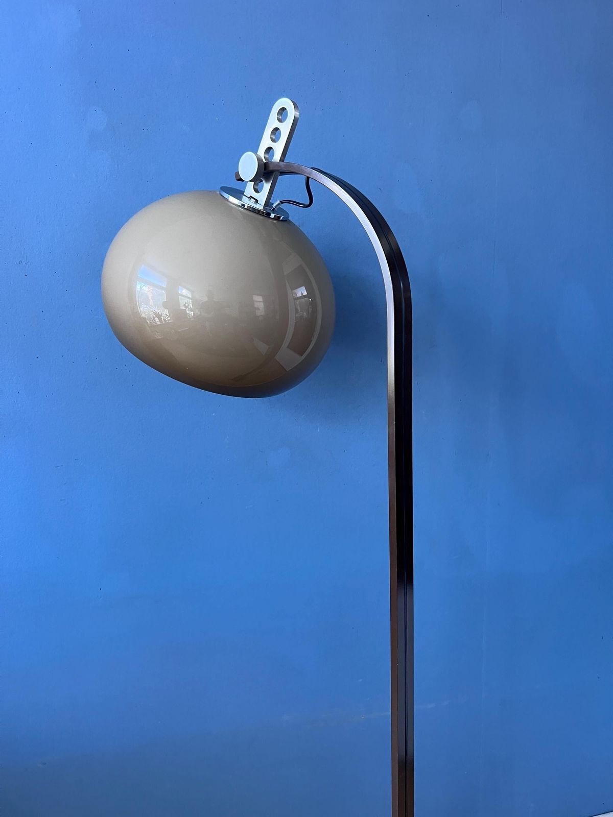 Vintage Dijkstra Mushroom Vloerlamp | Bruine Mid-Century Space Age Lamp photo vintage