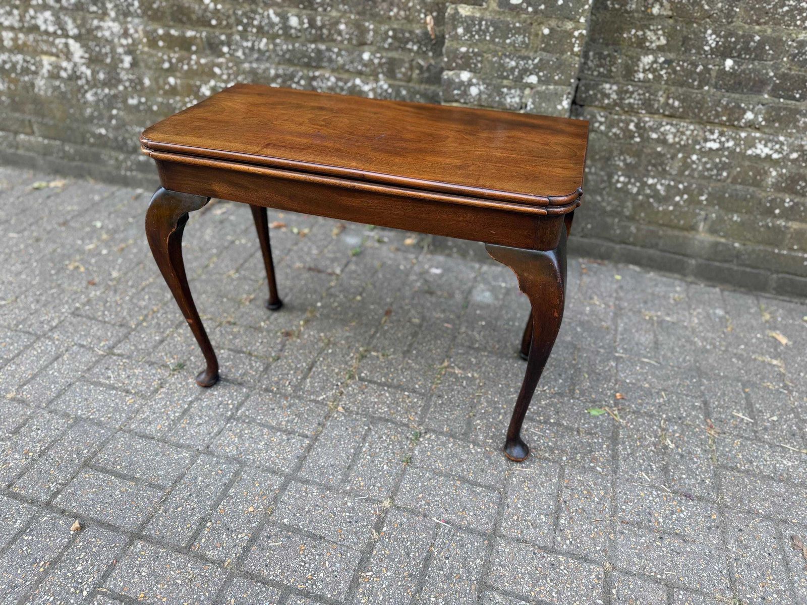 Settee Height Vintage Mahogany Games Table Card Table Low Occasional Table Side Table Folding Top Storage Compartment photo buy