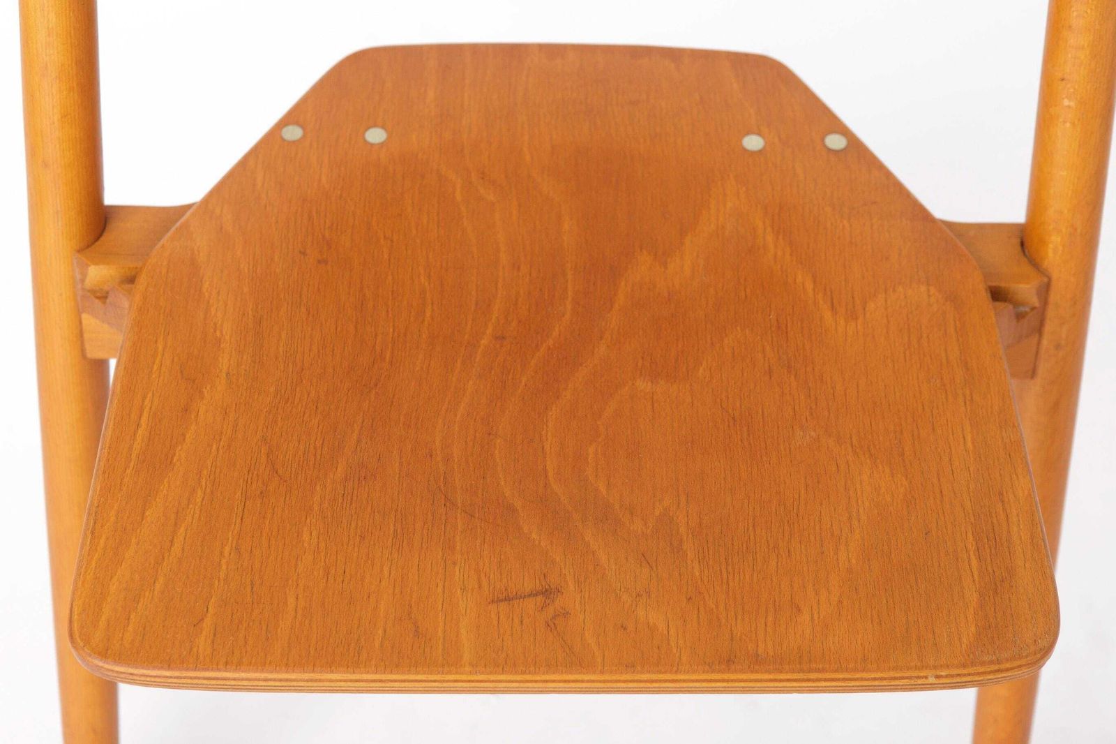 Vintage Hiller Folding Chair | German Beech Wood Chair | Space Saving Mid Century Design, 1970s photo for sale