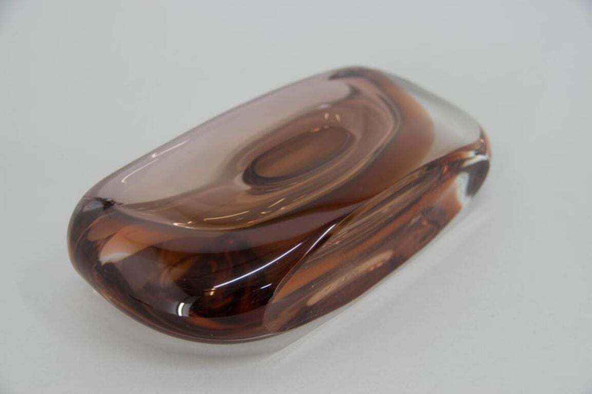 Vase en verre d'art sommerso tchèque des années 1980, par Jaroslav Svoboda photo vinterior