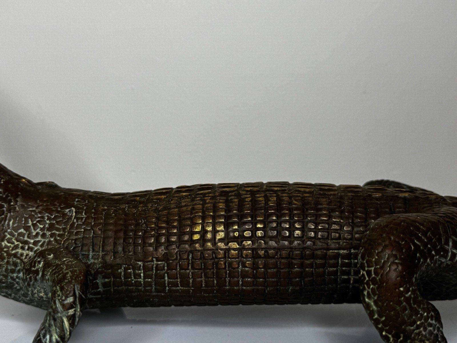 photo furniture Early 20th Century Bronze Crocodile Fountain Head Garden Spout In The Manner Of Antoine Louis Barye
