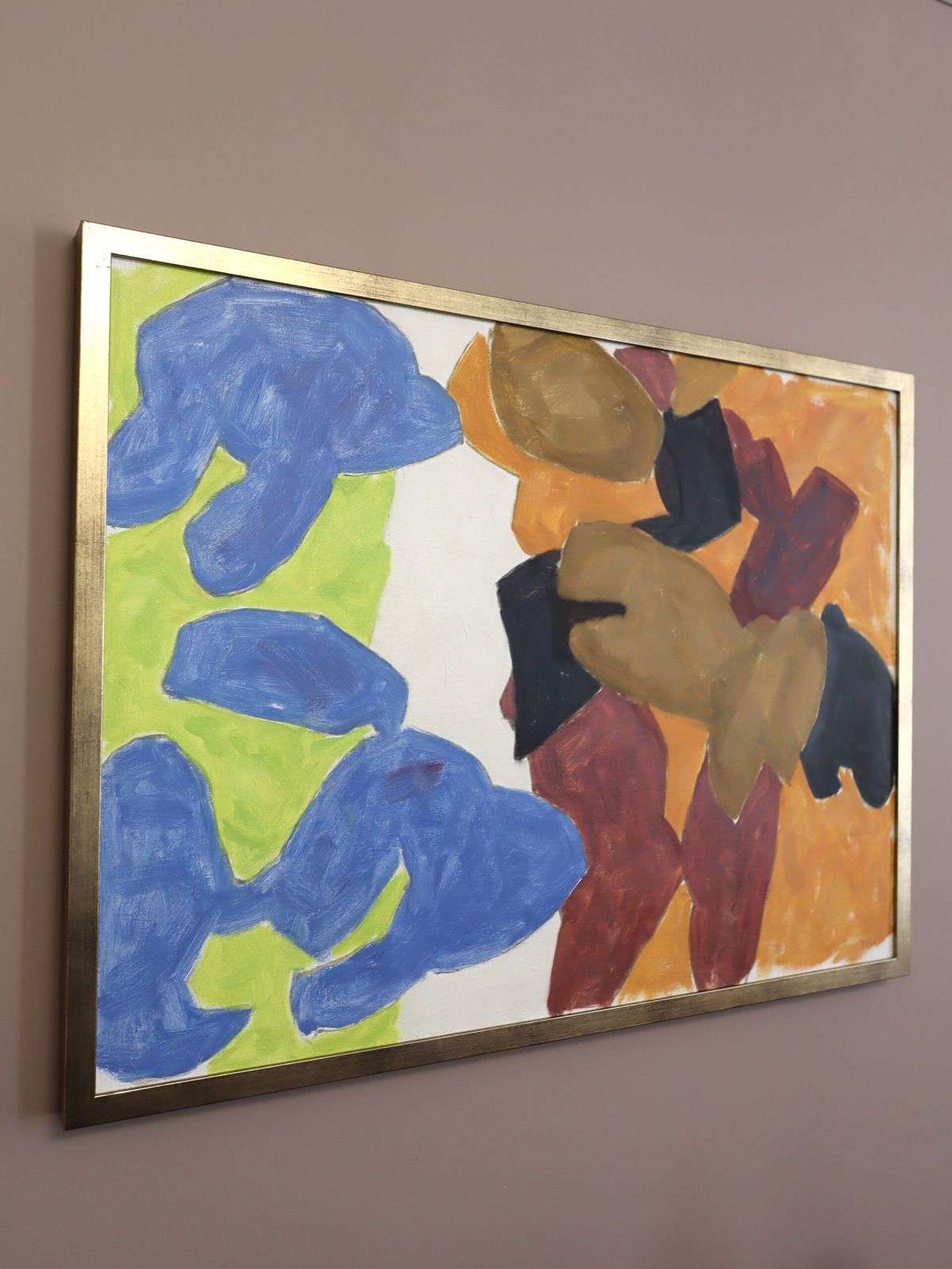 Forms In Motion, olieverfschilderij, midden 20e eeuw photo for sale