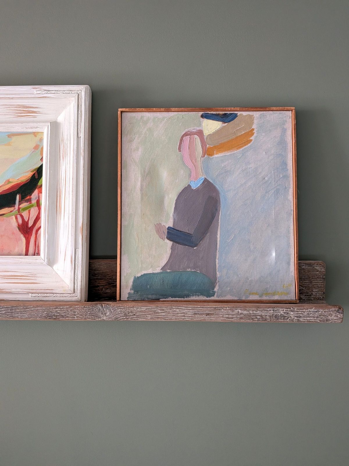Waiting By The Window, olieverfschilderij photo Kunst