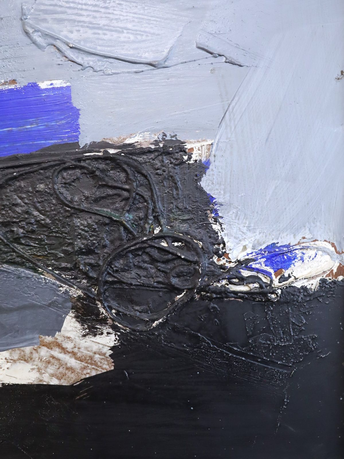 Blue Echoes, olieverfschilderij, midden 20e eeuw photo vinterior