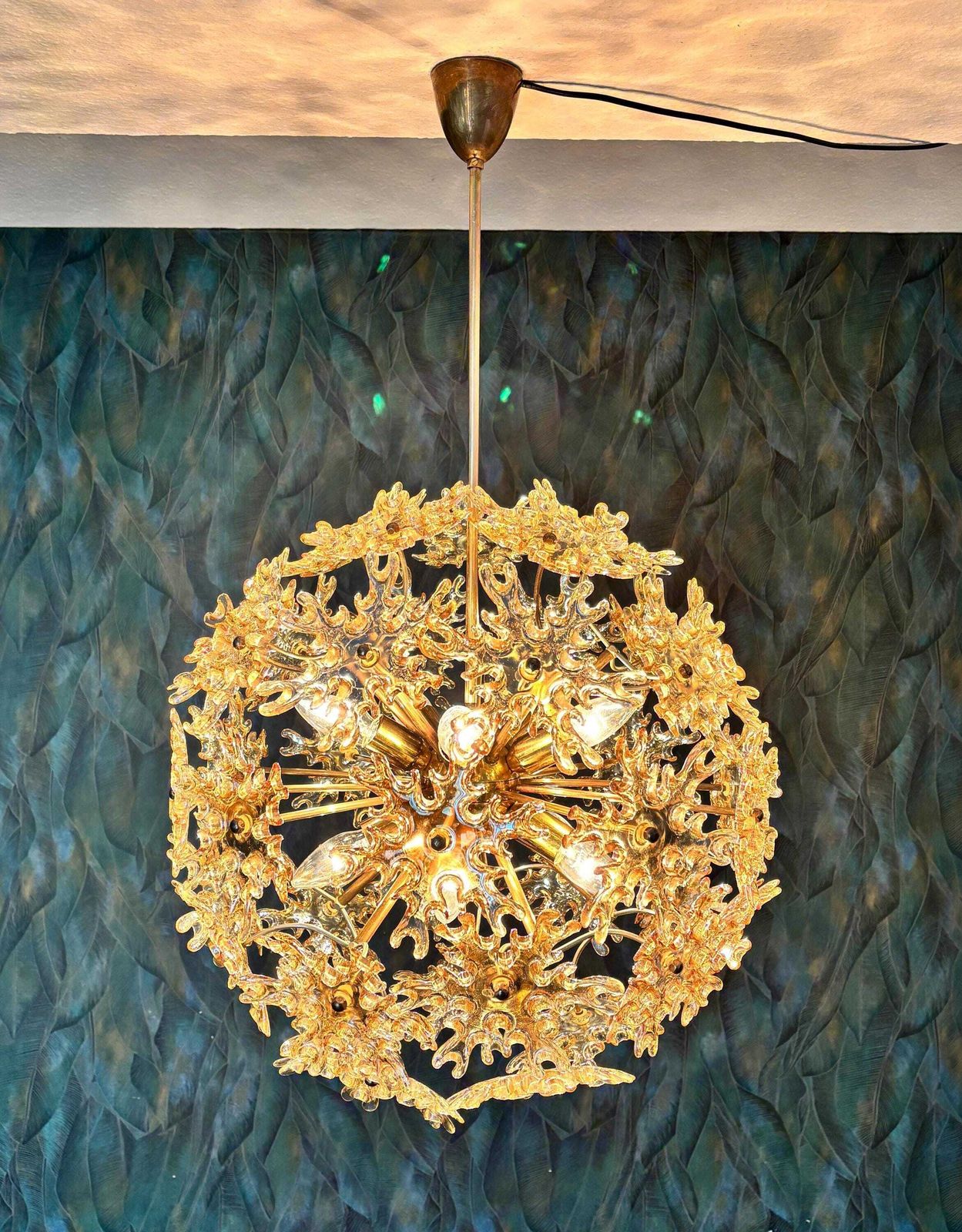Grote Sputnik Chandelier, jaren 1960 photo vintage