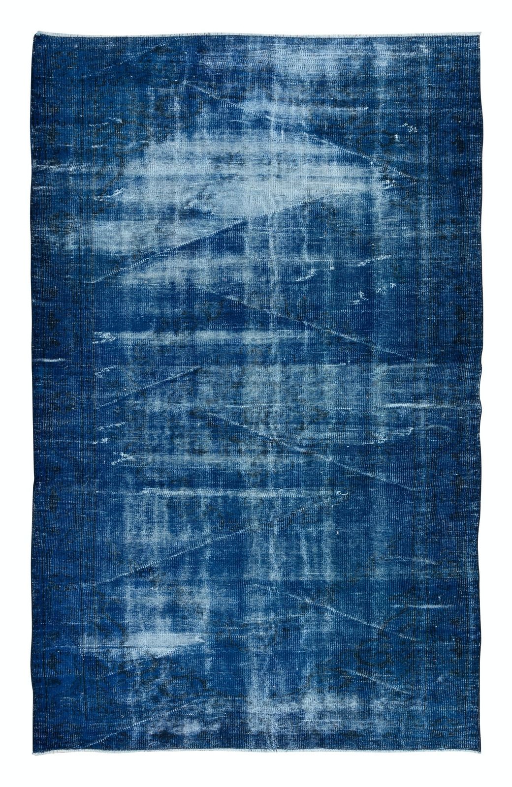 Tapis vintage bleu noué à la main, 177 x 280 cm, Turquie