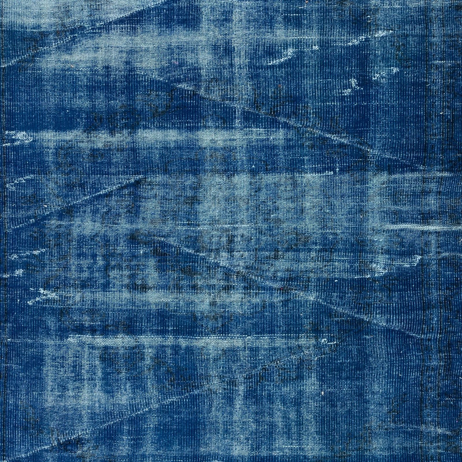 Tapis vintage bleu noué à la main, 177 x 280 cm, Turquie photo 464.0