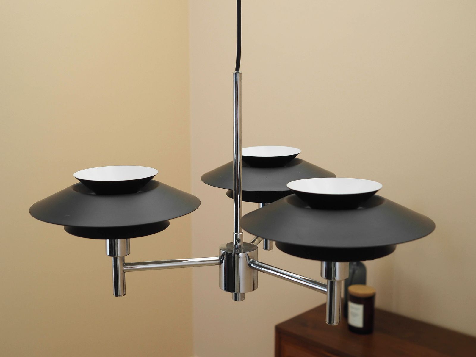 Genoa Pendant Lamp With Three Shades, Metal, Harald Nyborg A/S, Denmark, Contemporary photo vinterior