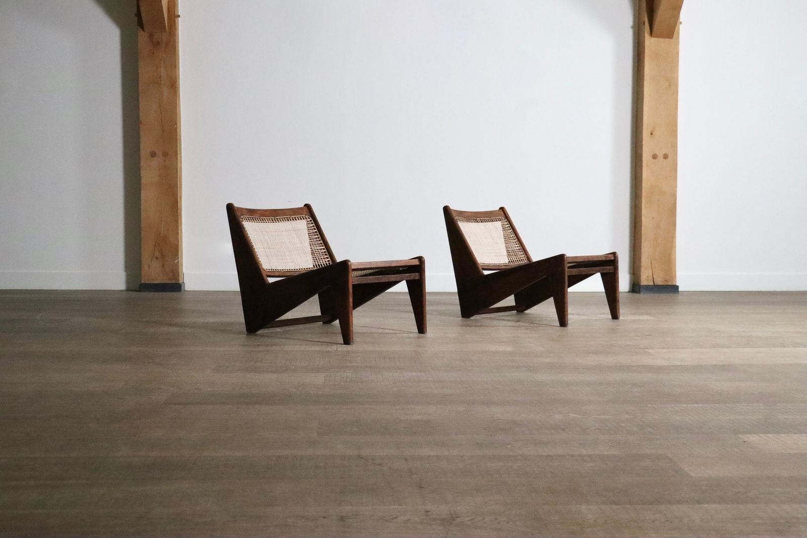 Pierre Jeanneret Kangaroo Chairs Pj Si 59, India, 1955