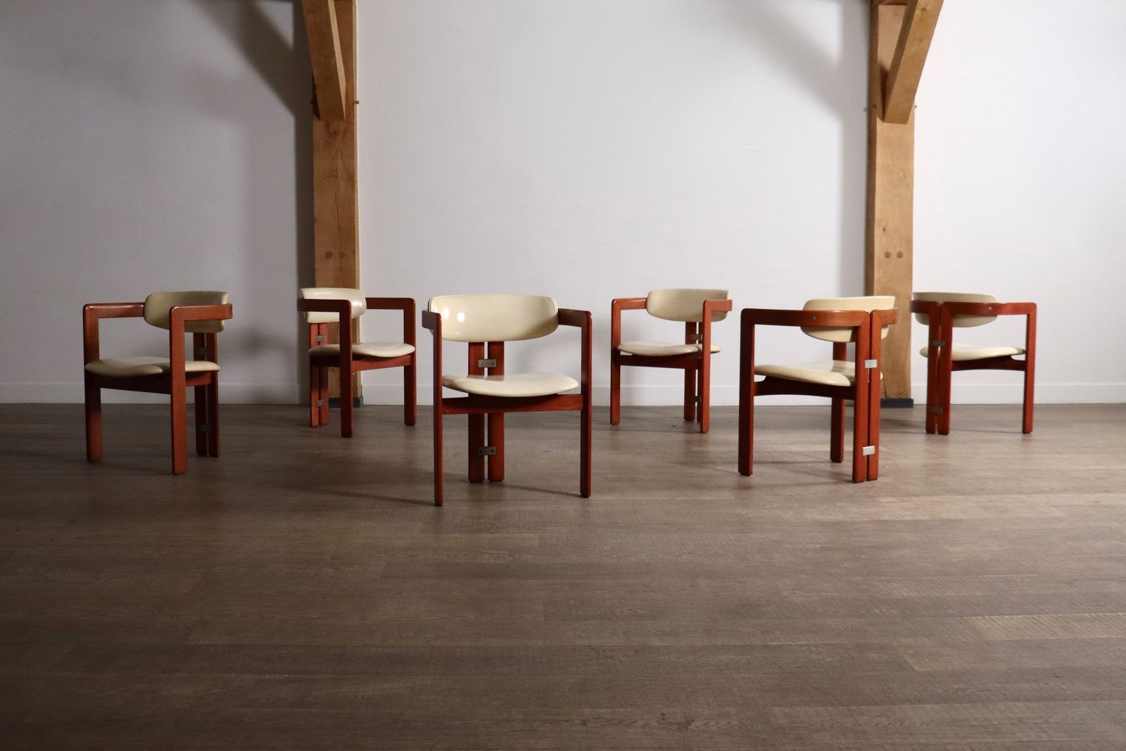 Set van 6 Augusto Savini Pamplona stoelen voor Pozzi, Italië, 1965