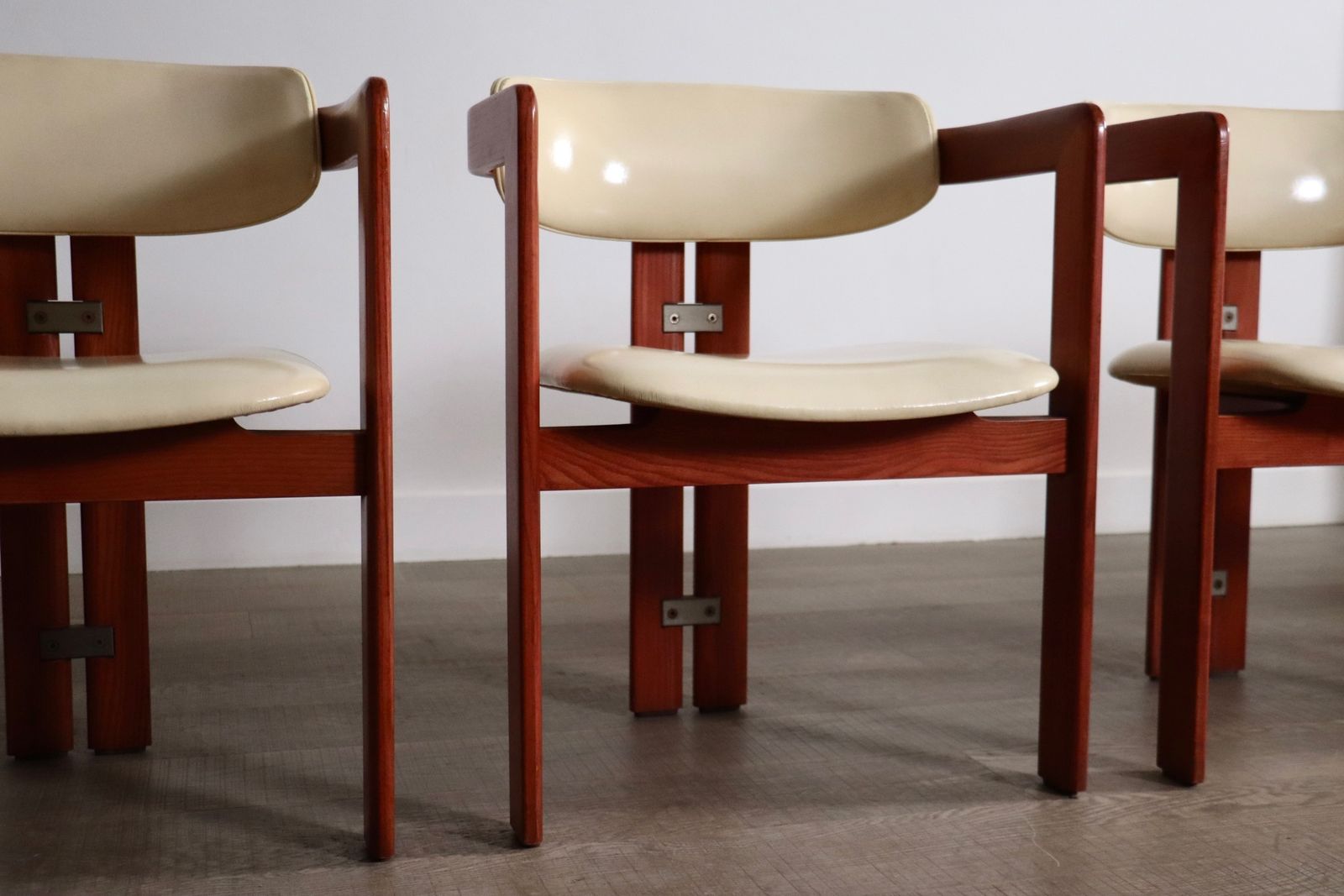 Set van 6 Augusto Savini Pamplona stoelen voor Pozzi, Italië, 1965 photo vintage