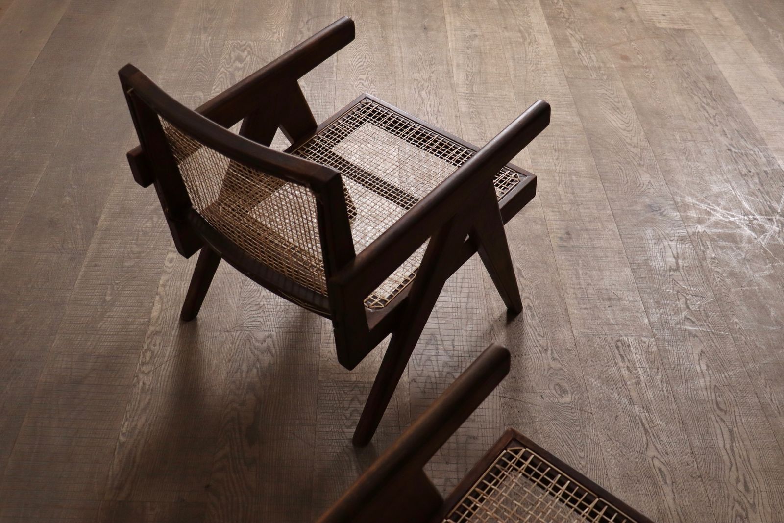 Pierre Jeanneret Lounge Chairs Pj Si 29 A In Teak And Cane, 1950s photo buy