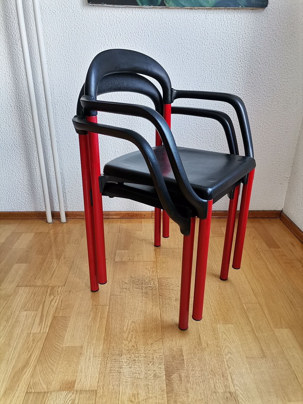 2400.0 Set Of 4 'Modres' Dining Chairs By Mladen Oresic For Tmn Jadran / 80s Yugoslavia photo