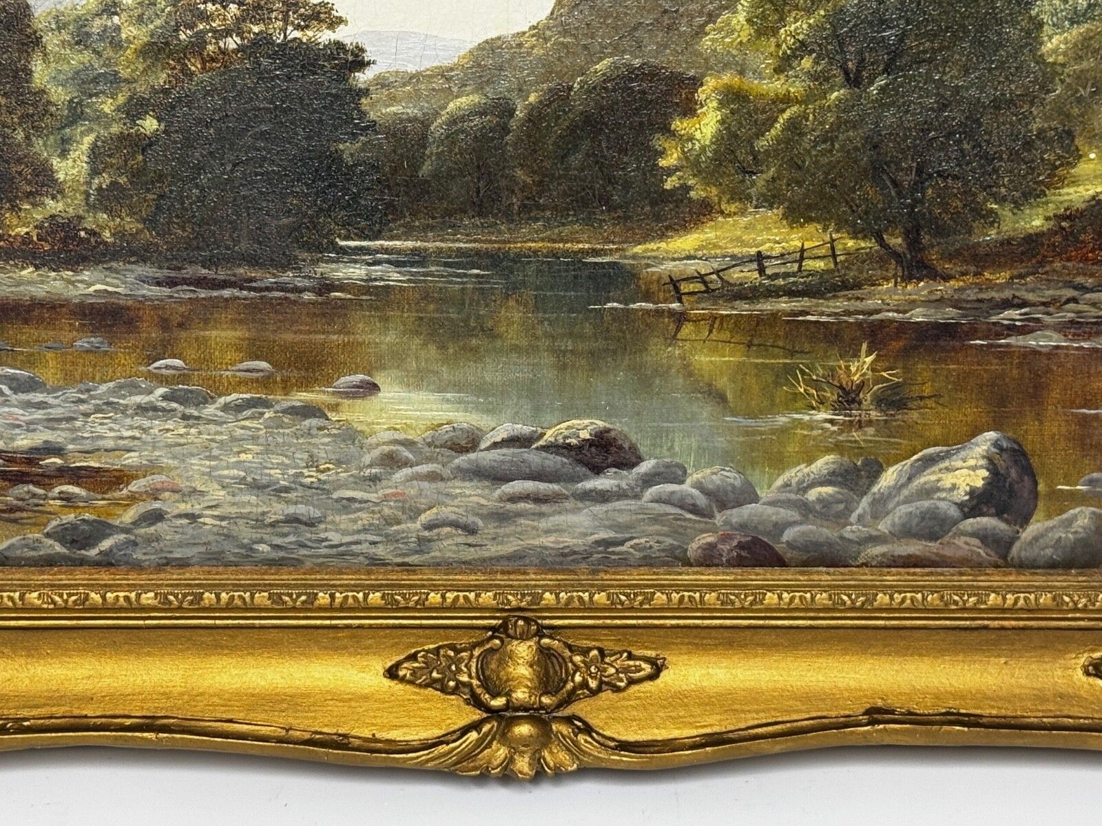Victoriaans landschapsschilderij in olieverf nabij Capel Curig, Noord-Wales, gesigneerd John Cuthbert Salmon photo 3500.0
