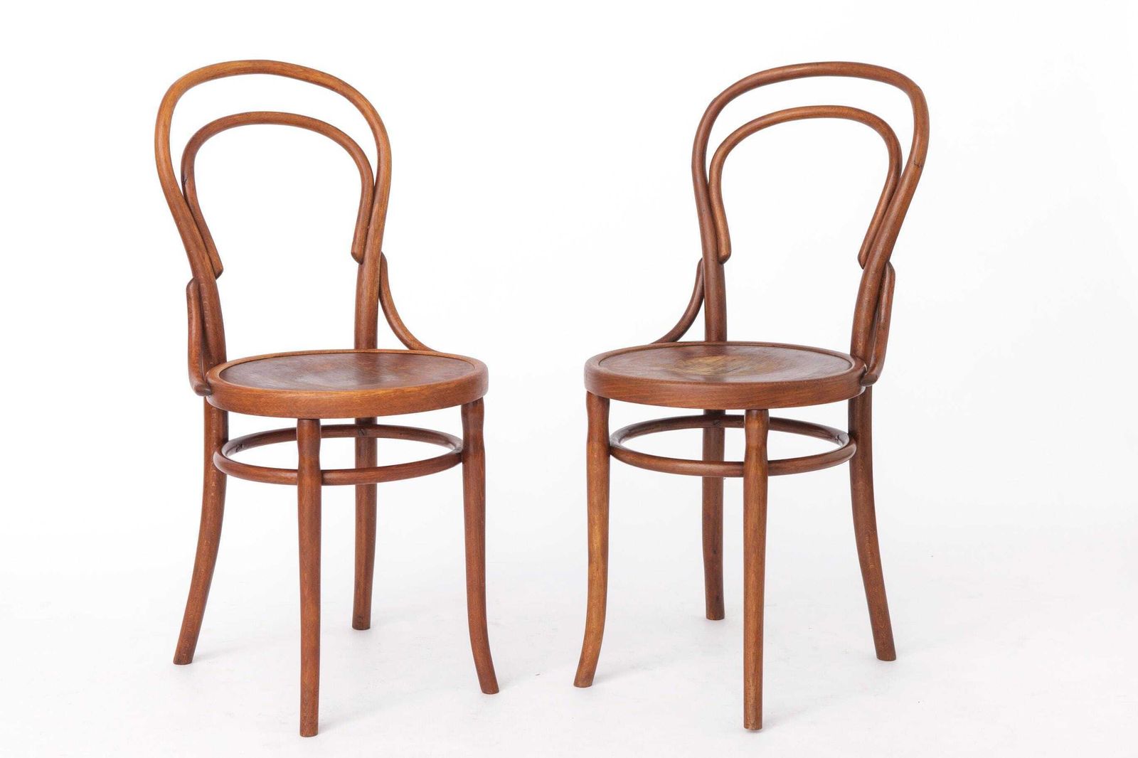 Paar Antieke Bugholzstoelen | Oostenrijkse Beukenhouten Eetkamerstoelen | Thonet Stijl | 1930-1950