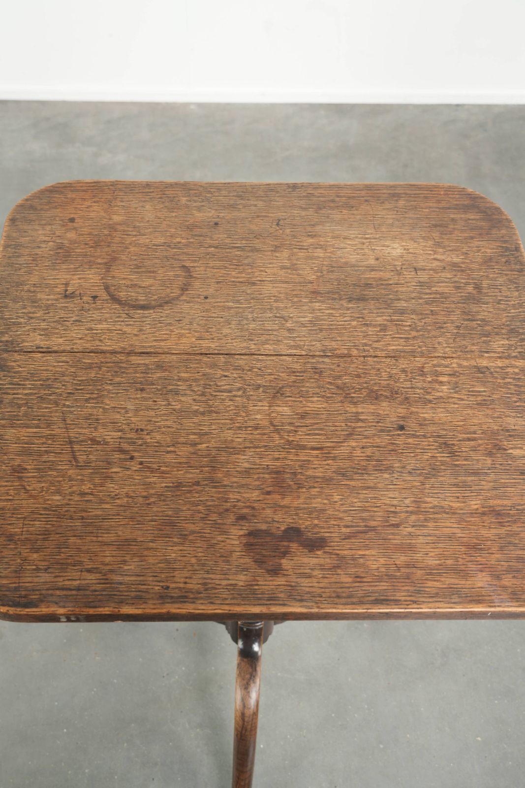 Antiek Engelse eiken klaptafel, bijzettafel, begin 19e eeuw, unieke vierkante vorm photo buy