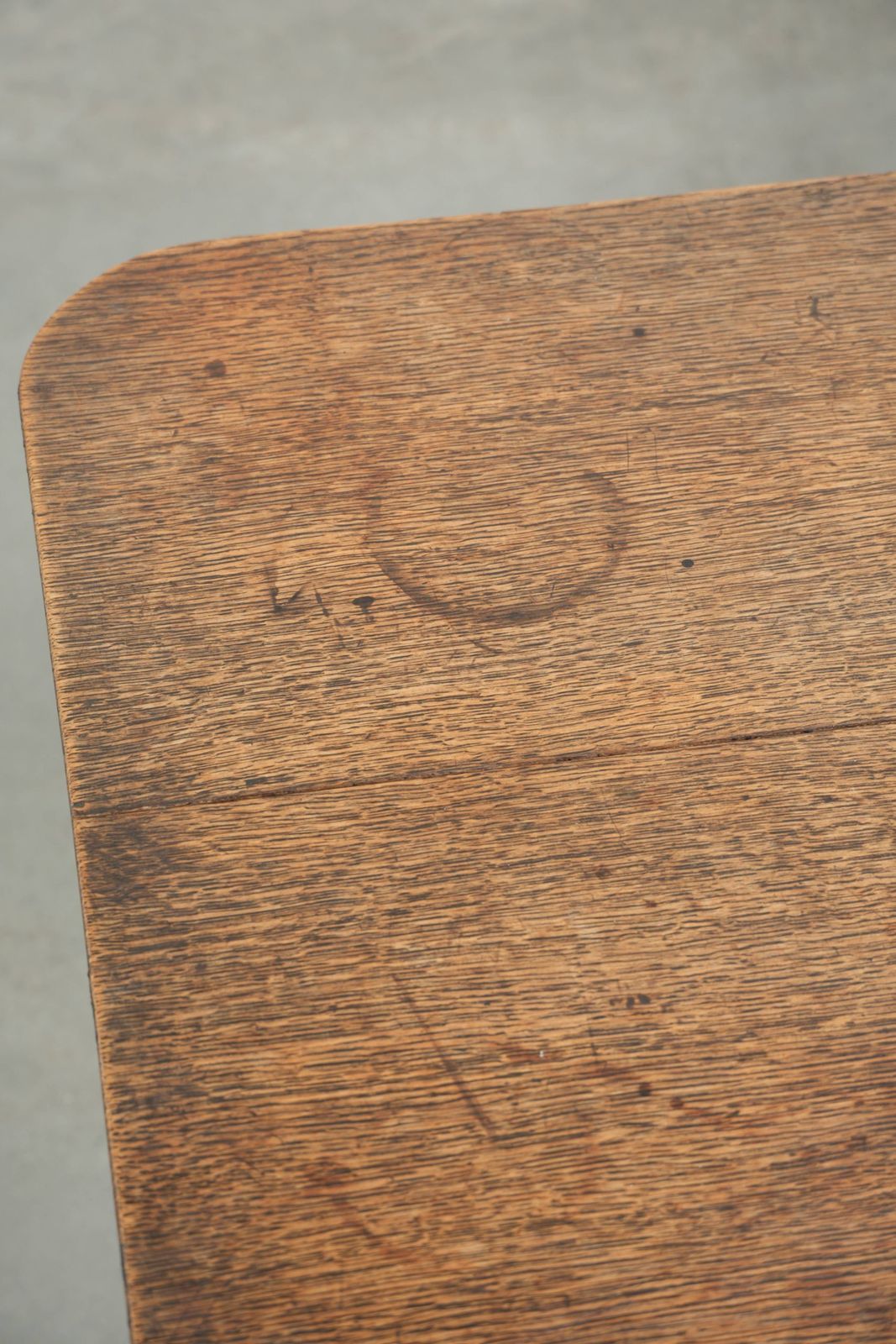 Antiek Engelse eiken klaptafel, bijzettafel, begin 19e eeuw, unieke vierkante vorm photo vintage